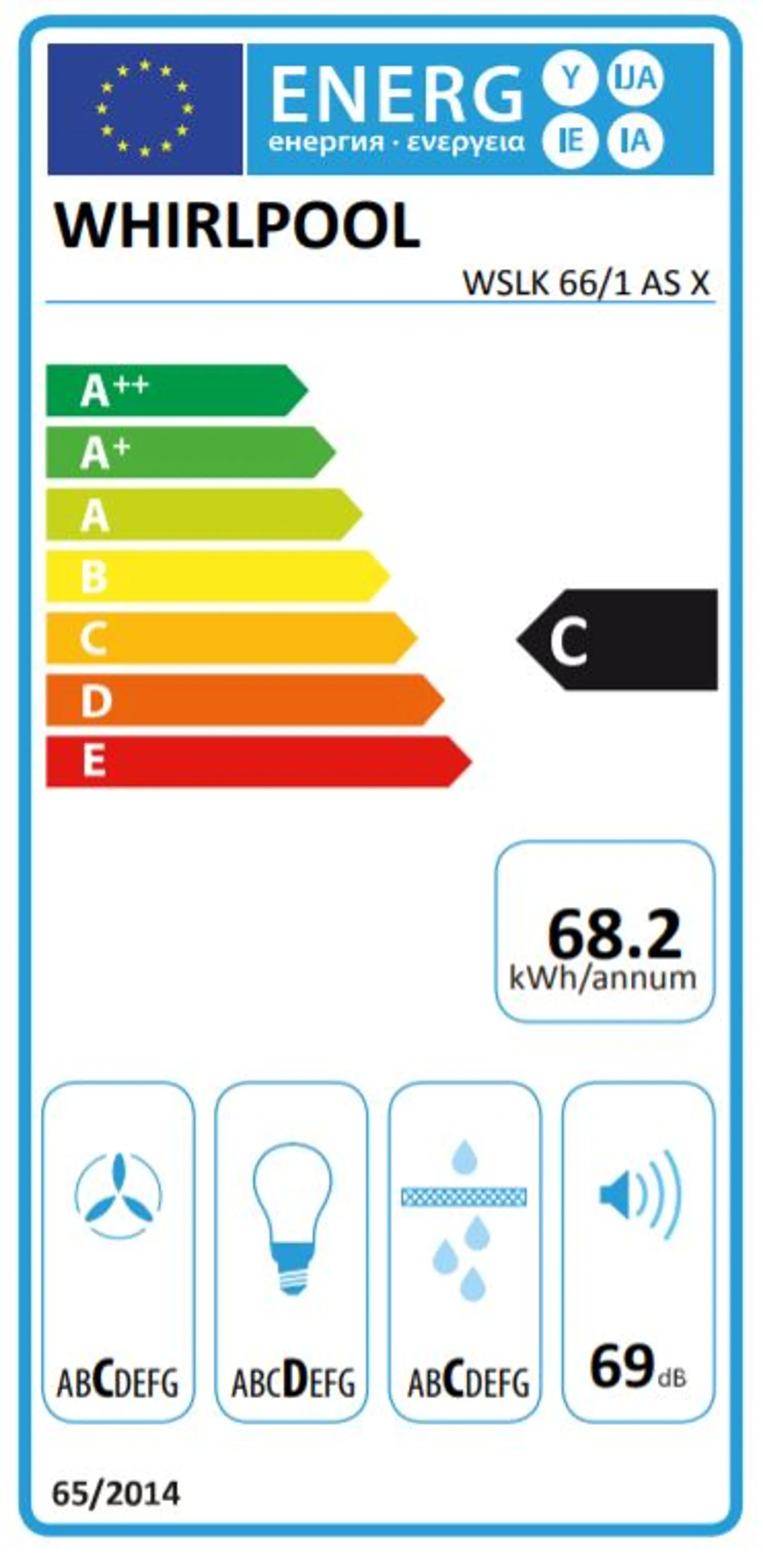 Whirlpool Hotte sous-encastrable WSLK 66/2 AS X image