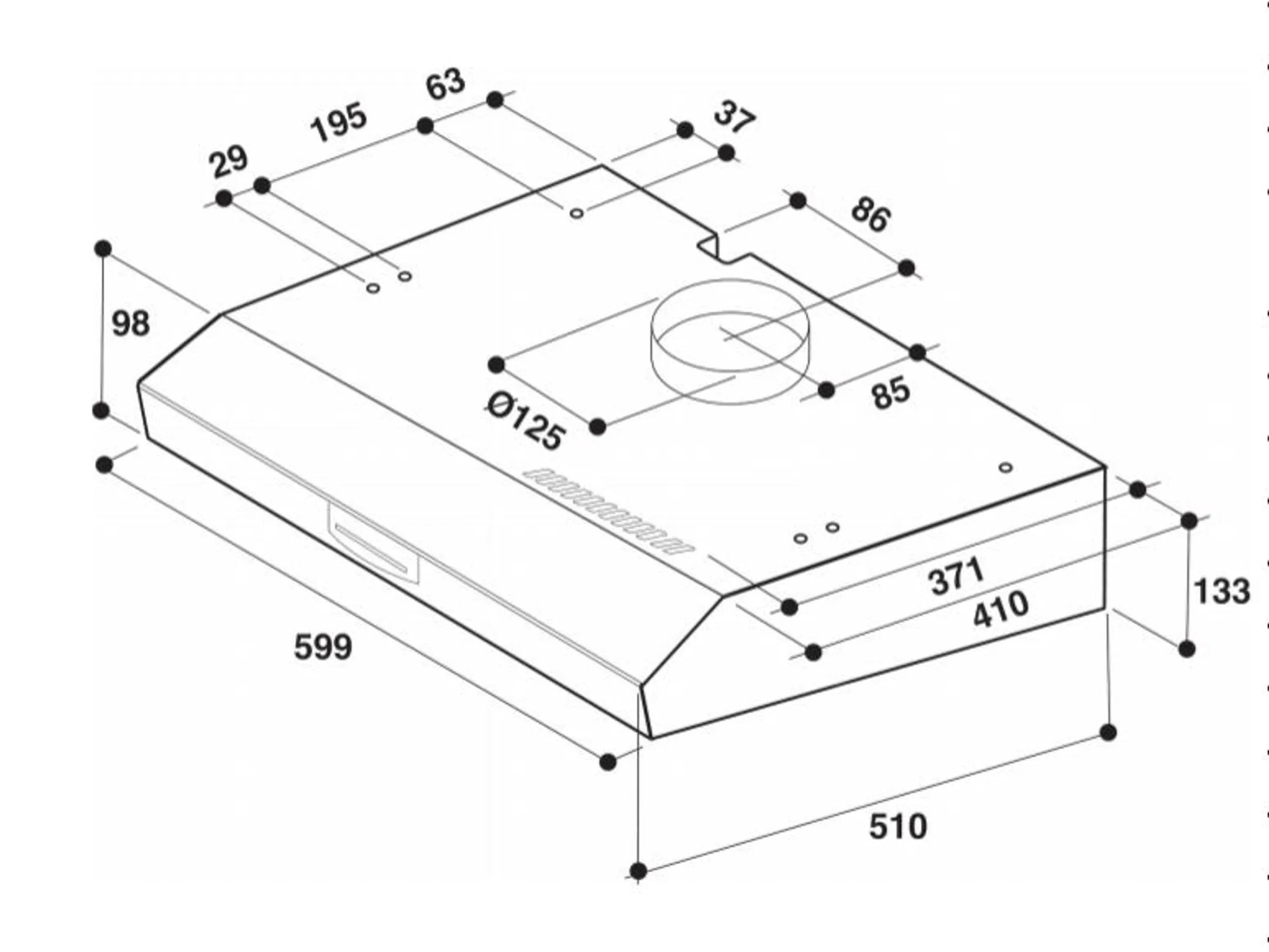 Whirlpool Hotte sous-encastrable WSLK 66/2 AS X image