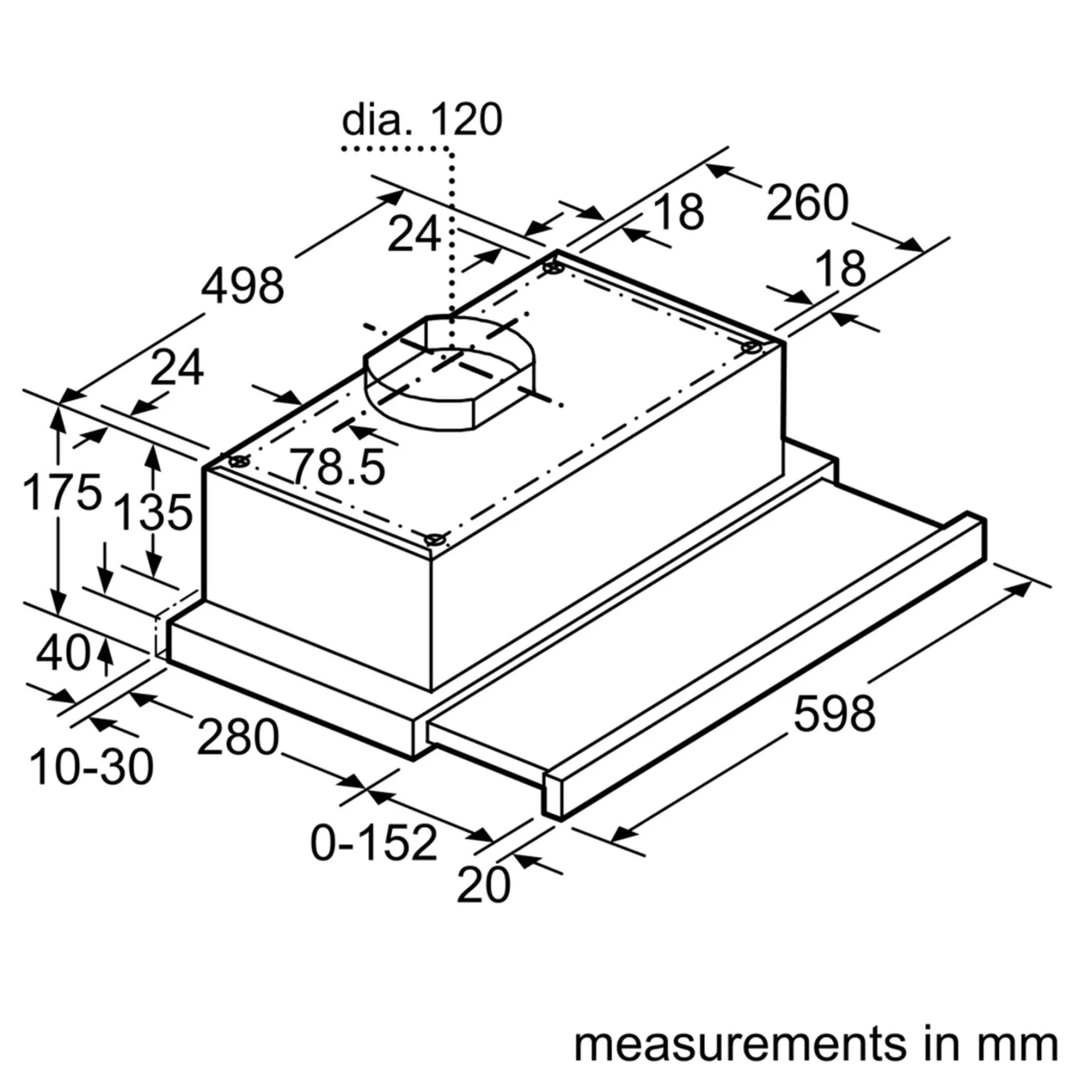 Siemens Telescopische dampkap LI60OA521 (zonder motor) image