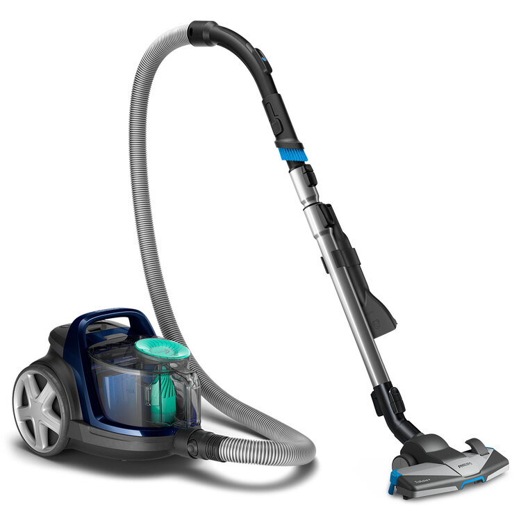 Philips FC9556/09 Aspirapolvere Senza Sacchetto PowerPro Active – 650W, 1.5L, Spazzole Integrate, Blu