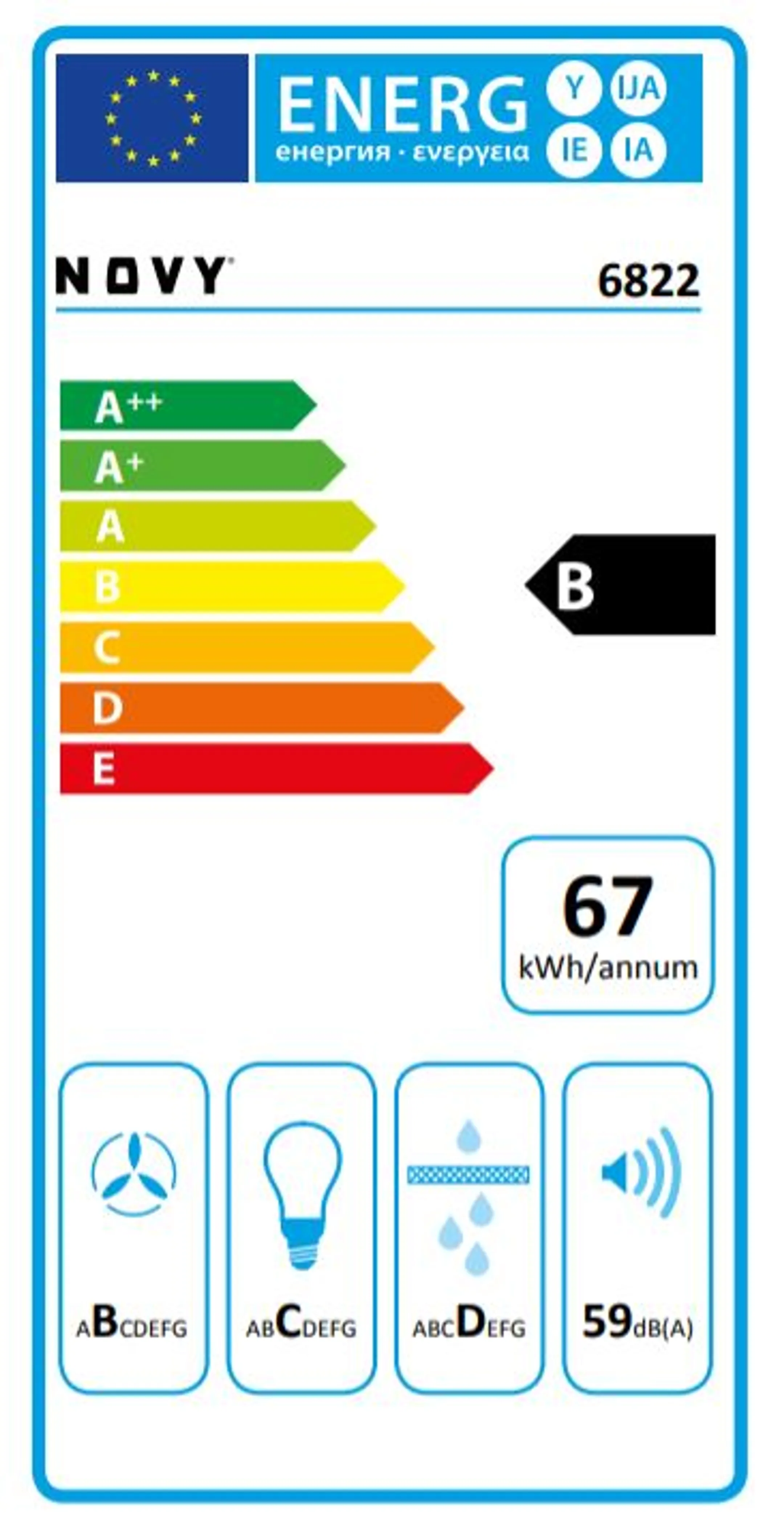 Plafonddampkap 6822 PURE'LINE COMPACT