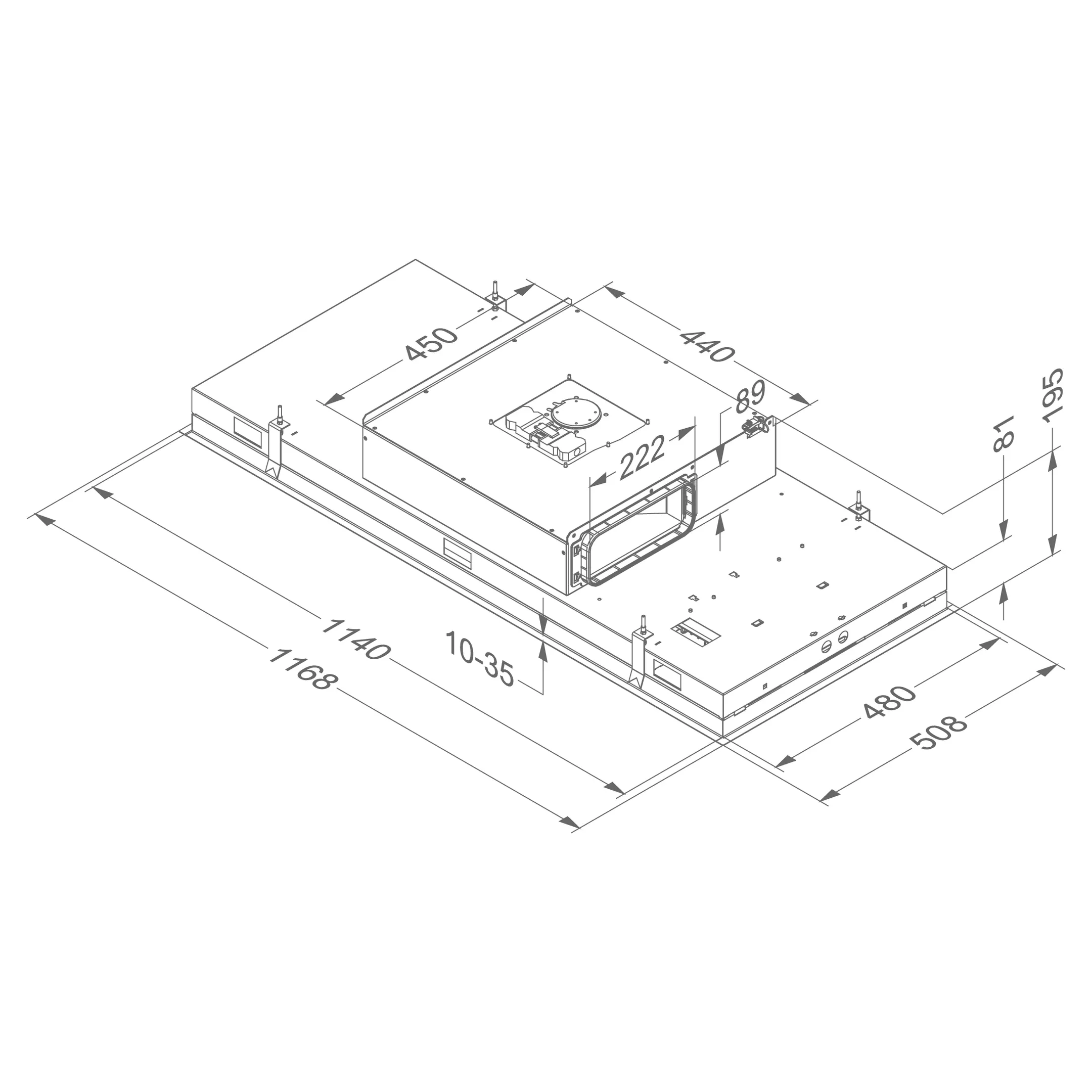 Plafonddampkap 6822 PURE'LINE COMPACT