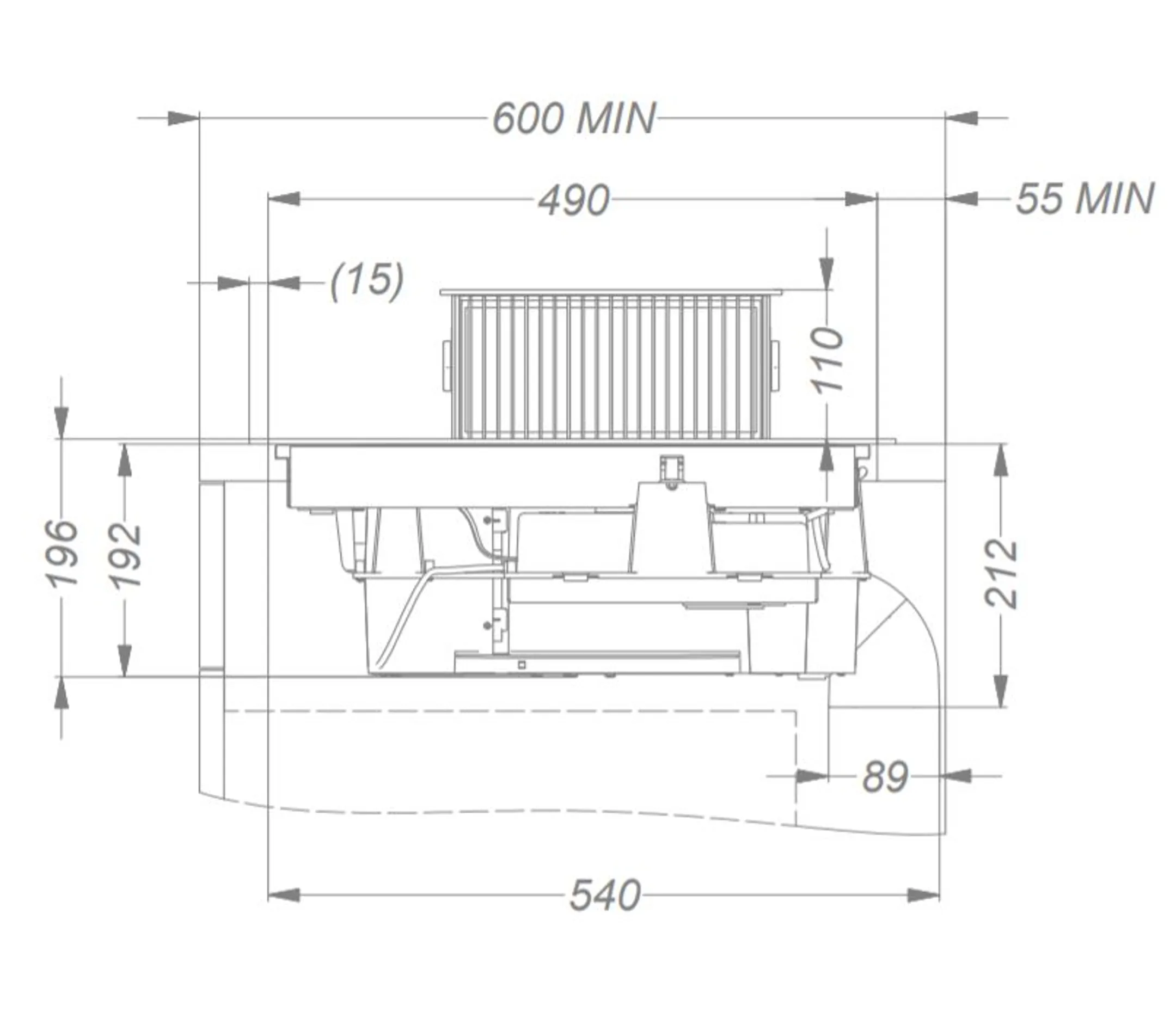 Kookplaat met dampkap 1801 ONE POWER