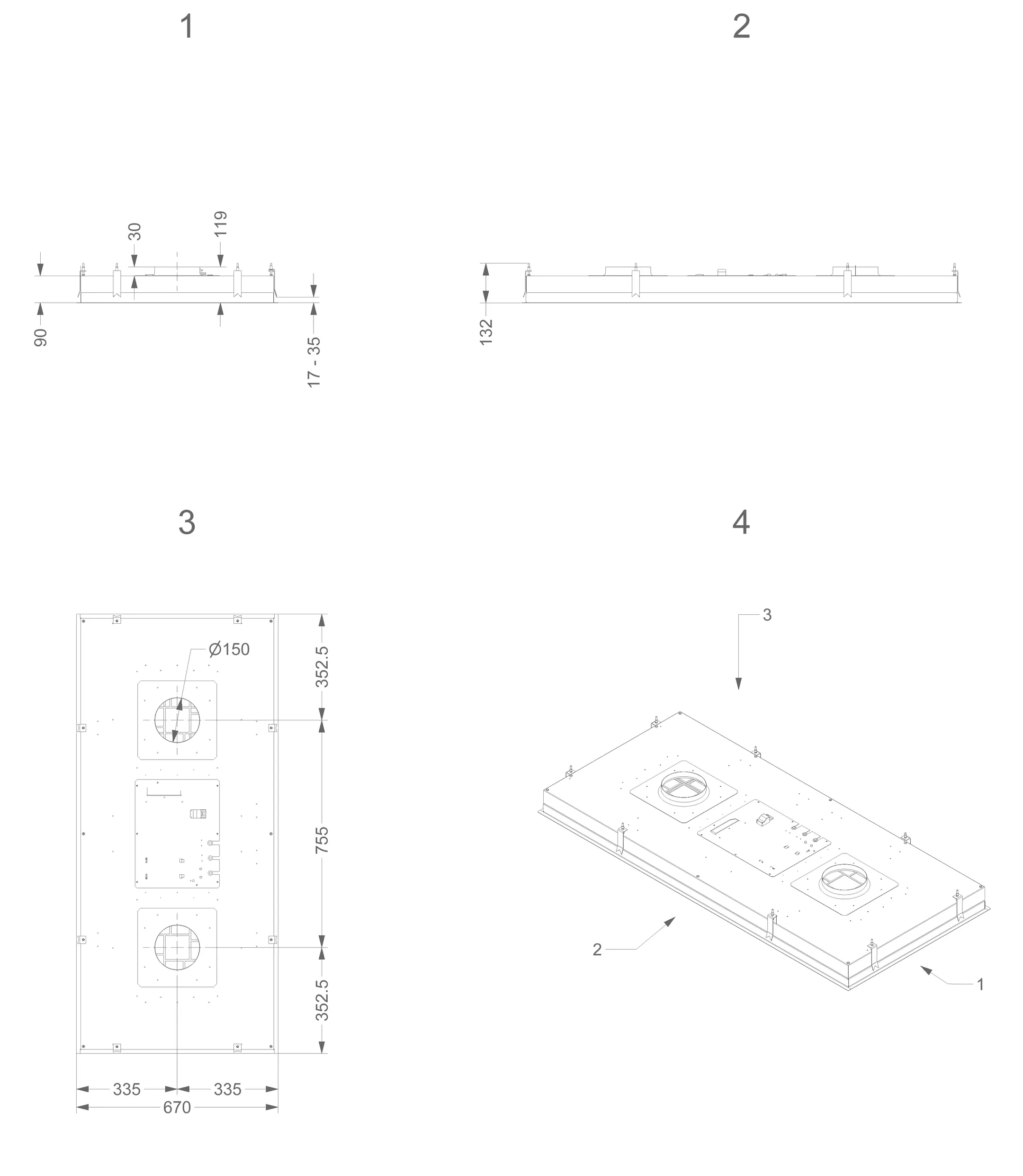 Novy Hotte plafond 855 Maxi Pure Line (sans moteur) image