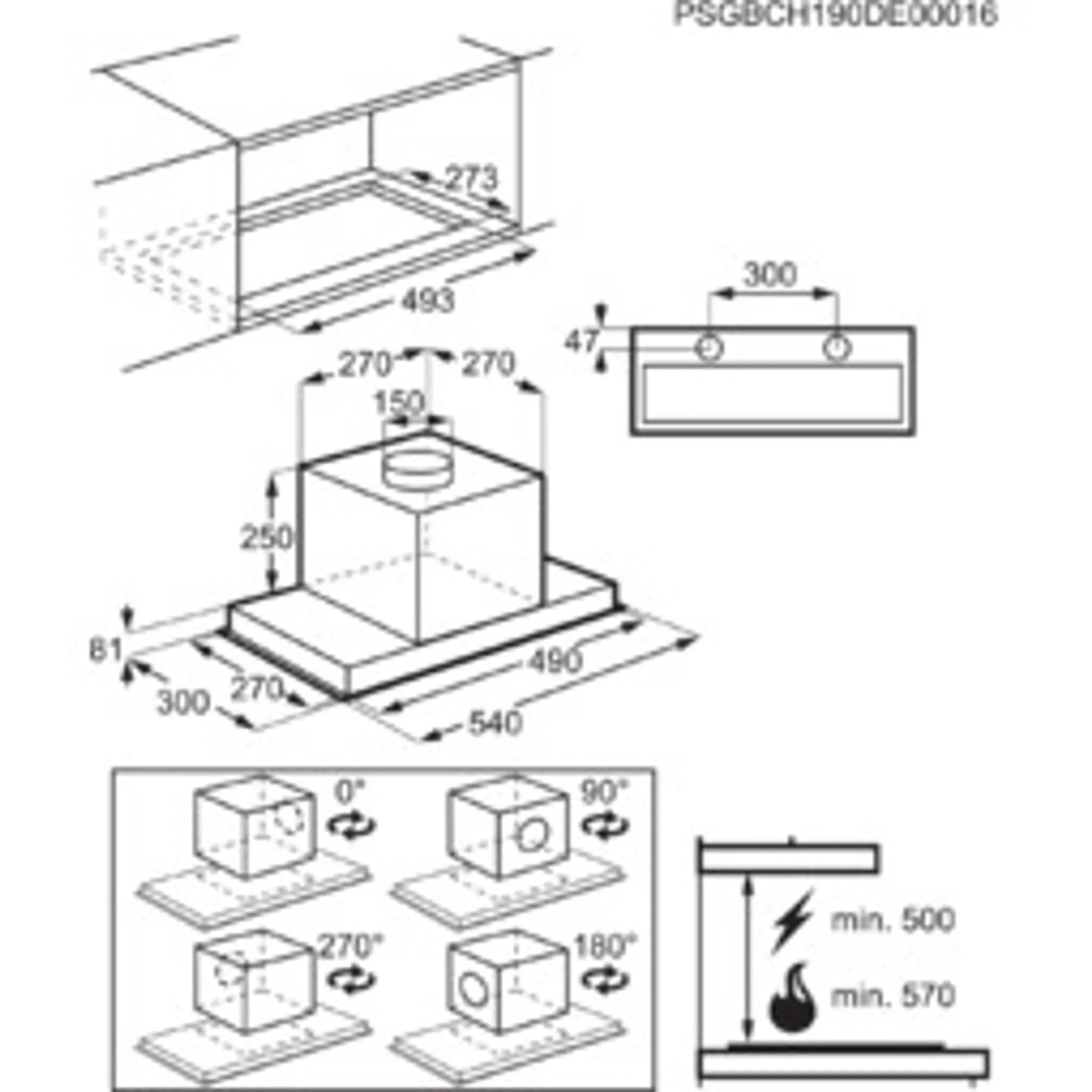 AEG Hotte aspirante DGE5661HM Hob2Hood image