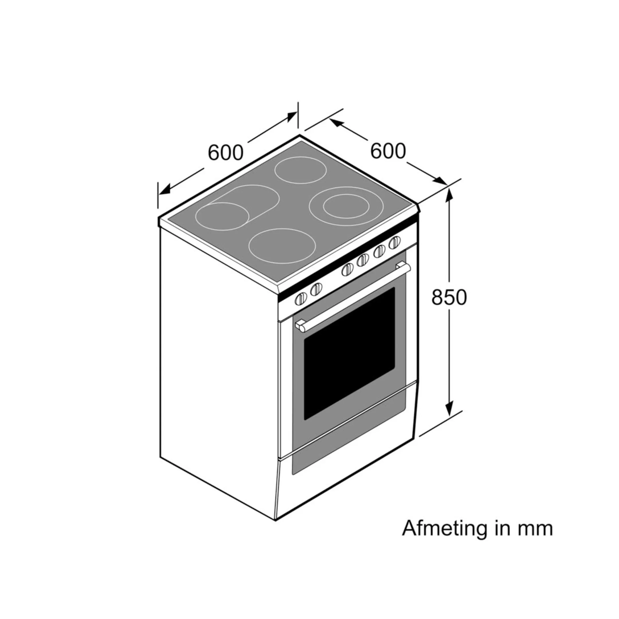 Bosch Cuisinière HKR39C250 EcoClean image