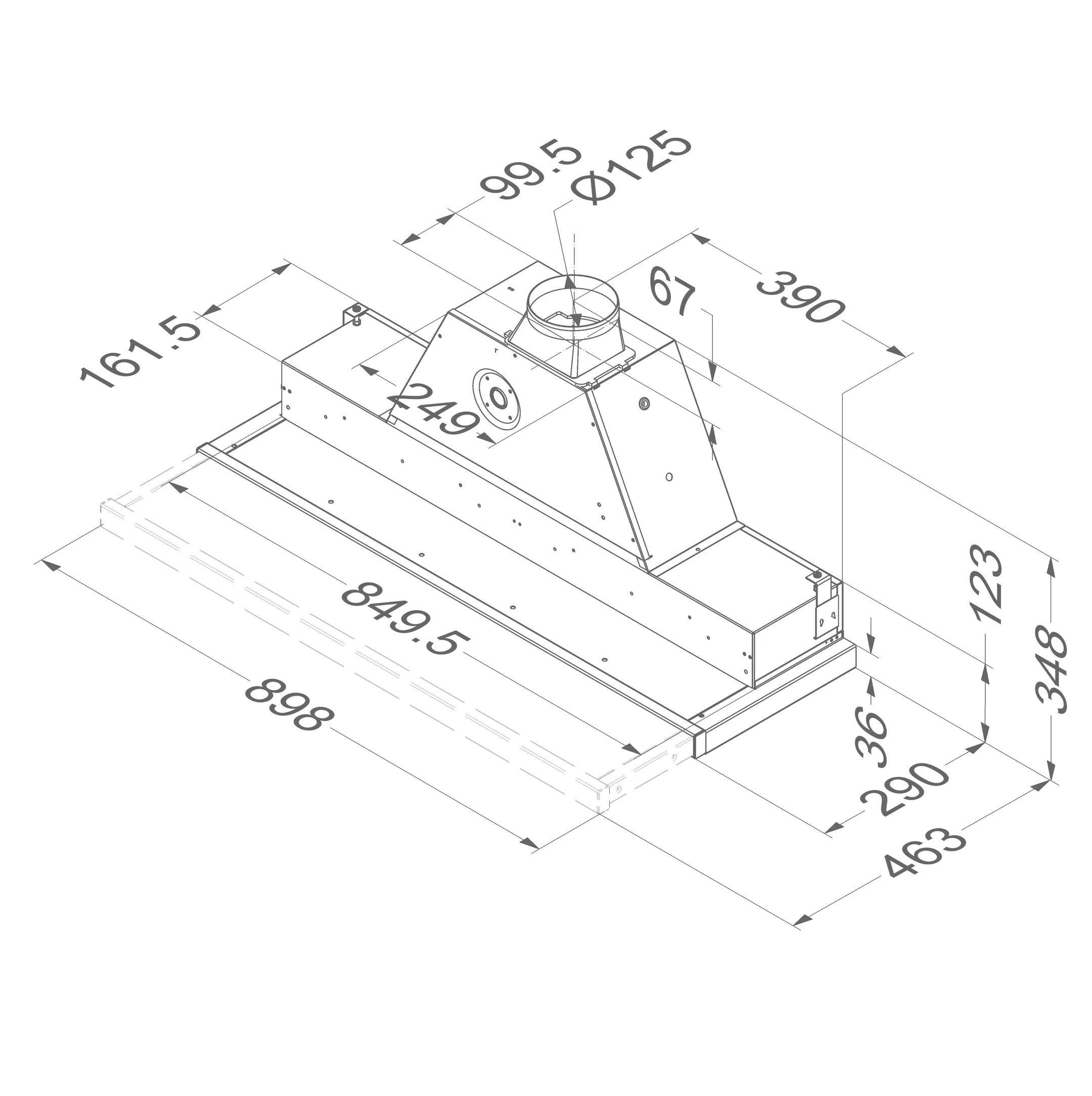 Novy Telescopische dampkap 691 image