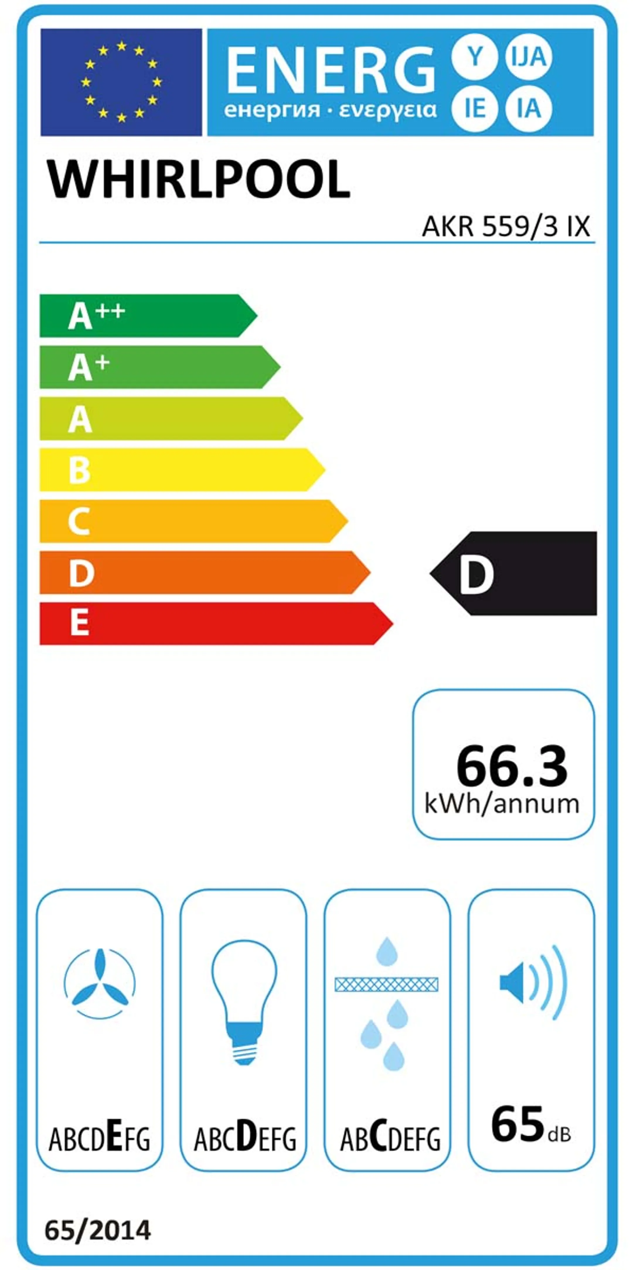 Whirlpool Hotte décorative AKR 559 3 IX image