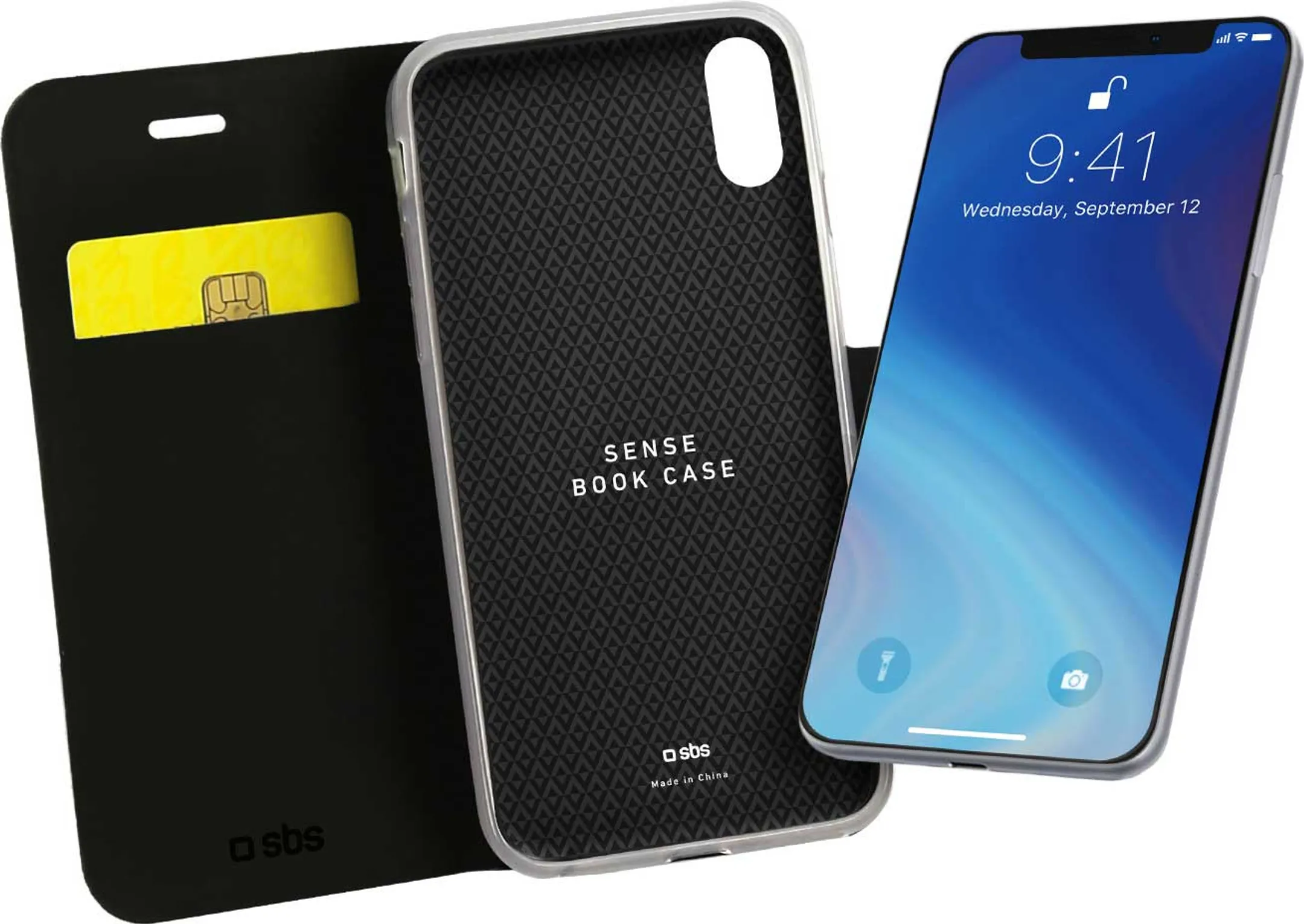 SBS Étui livre Book Sense pour iPhone Xs Max - Noir image