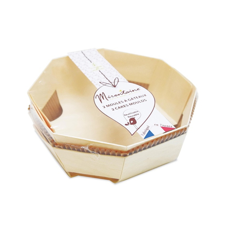 Moules à gâteau en bois - 2 pièces - Ø18 cm