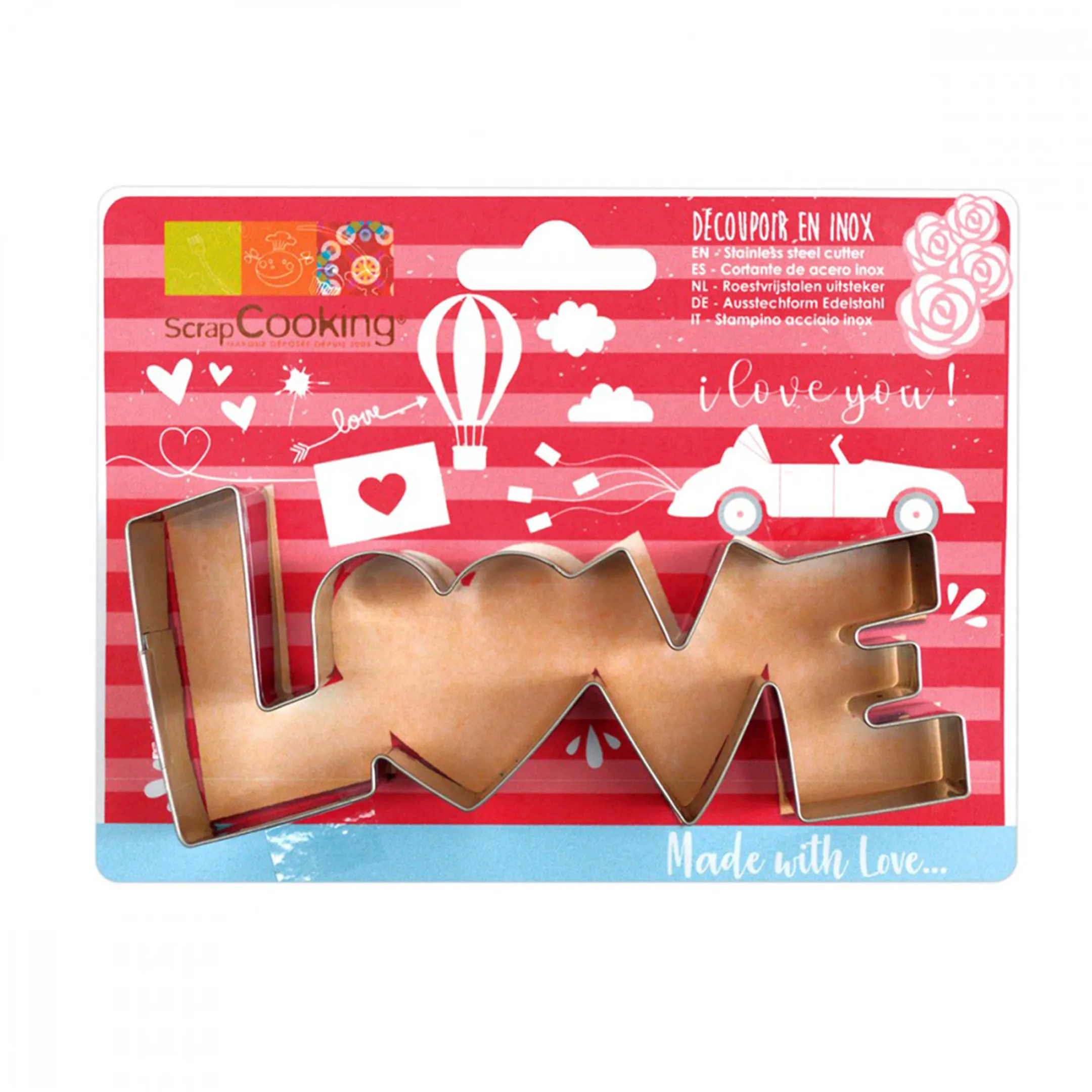 Uitsnijvorm Love - inox