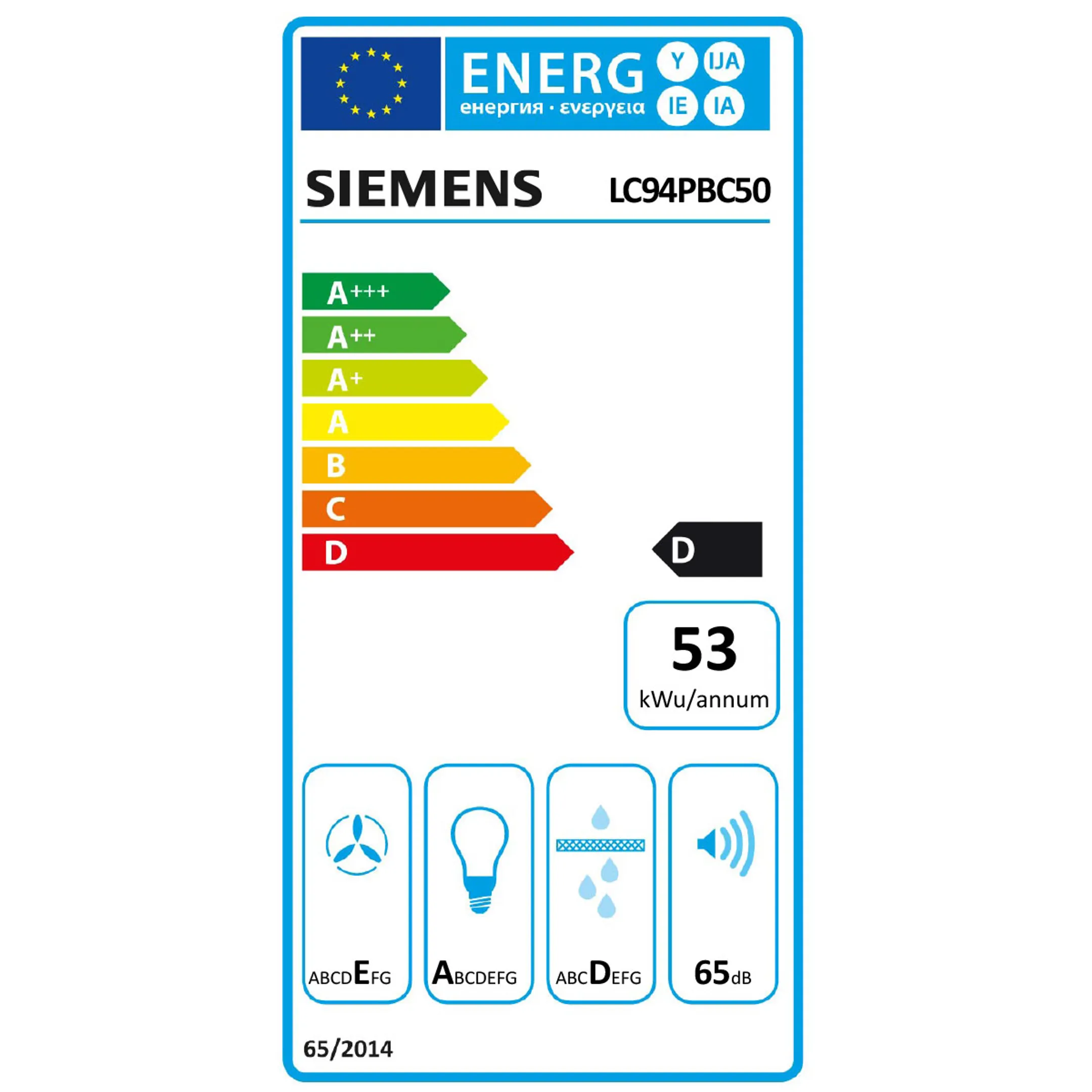 Siemens Hotte décorative LC94PBC50 image