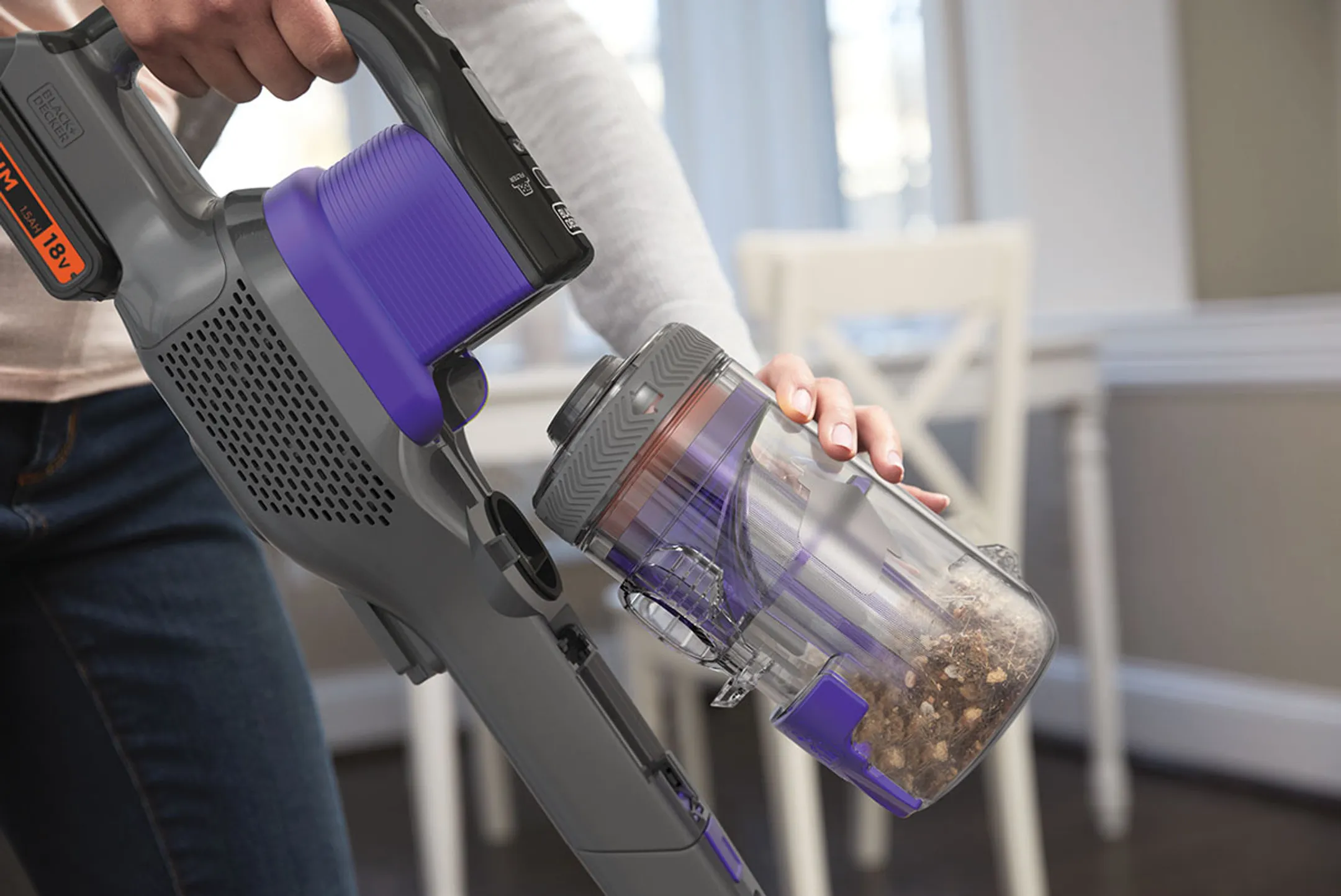 BLACK+DECKER Steelstofzuiger 4in1 Pet BHFEV182CP-QW image