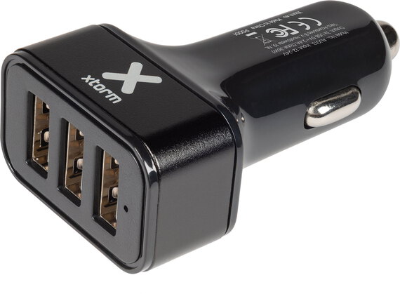Autolader 3x USB - Zwart - AU013