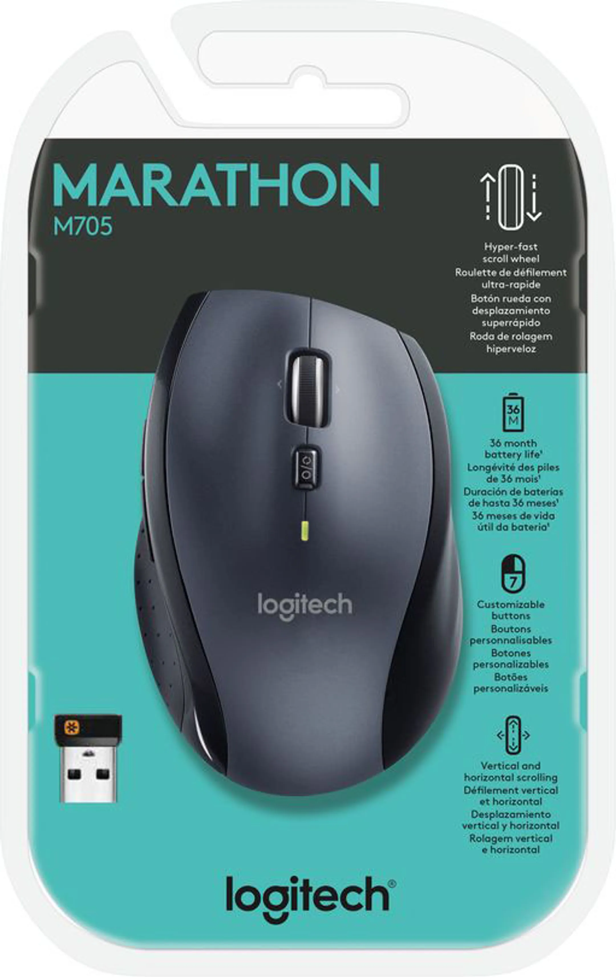 Logitech Marathon M705 - Charcoal image