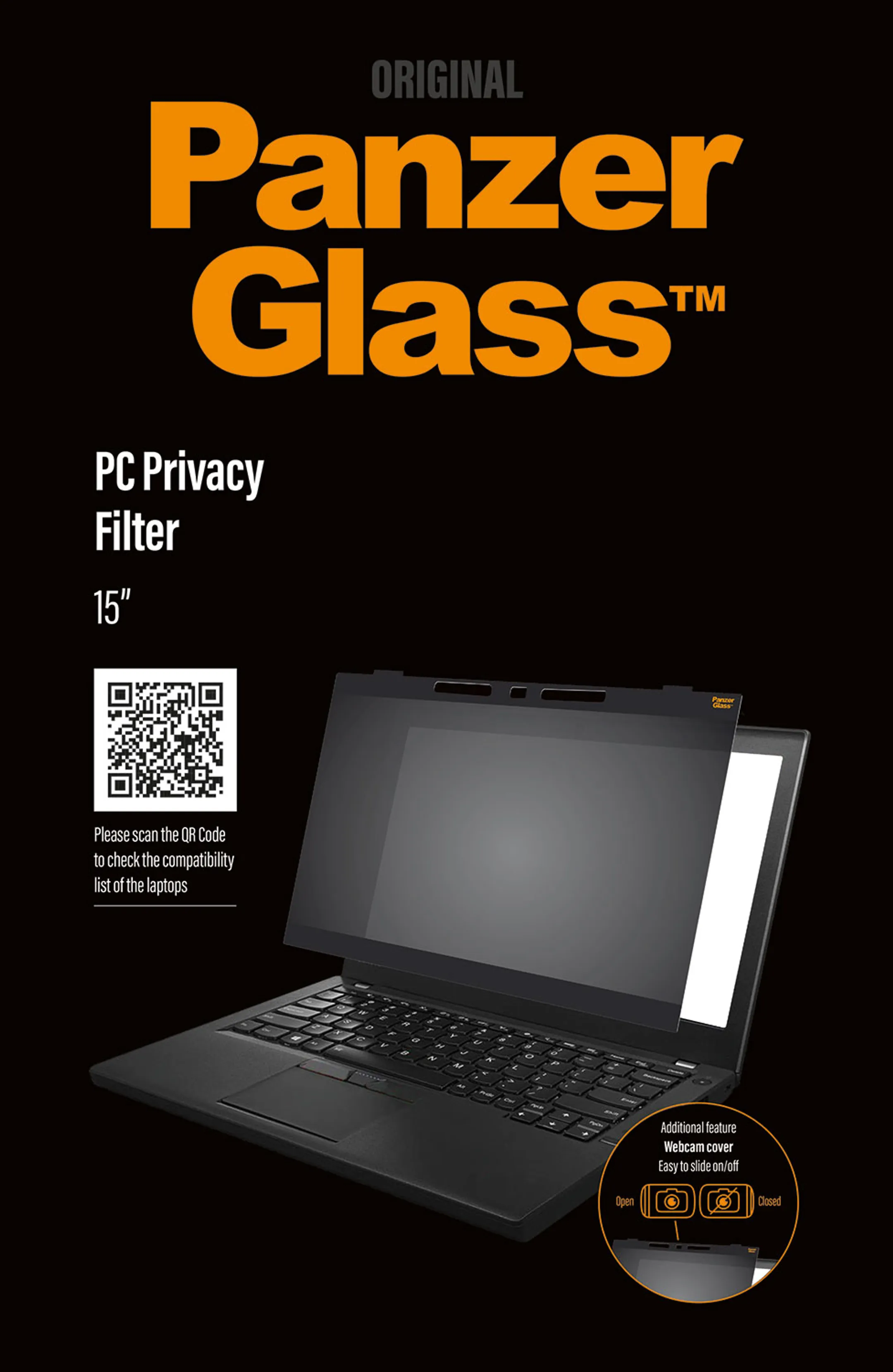 Panzerglass Écran de confidentialité pour ordinateurs à 15,6" - PZ-0515 image