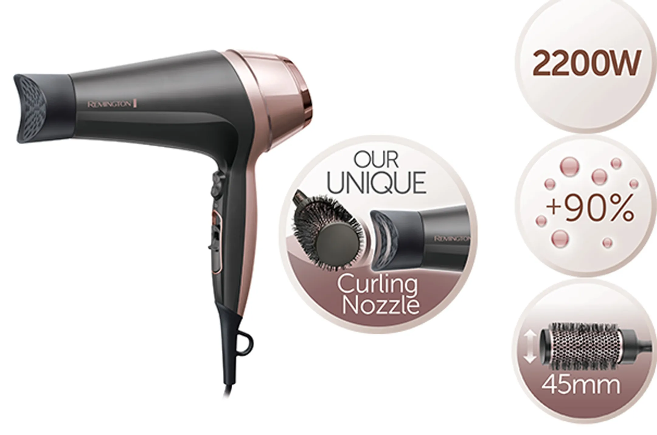 Remington Sèche-cheveux Curl & Straight Confidence D5706 image