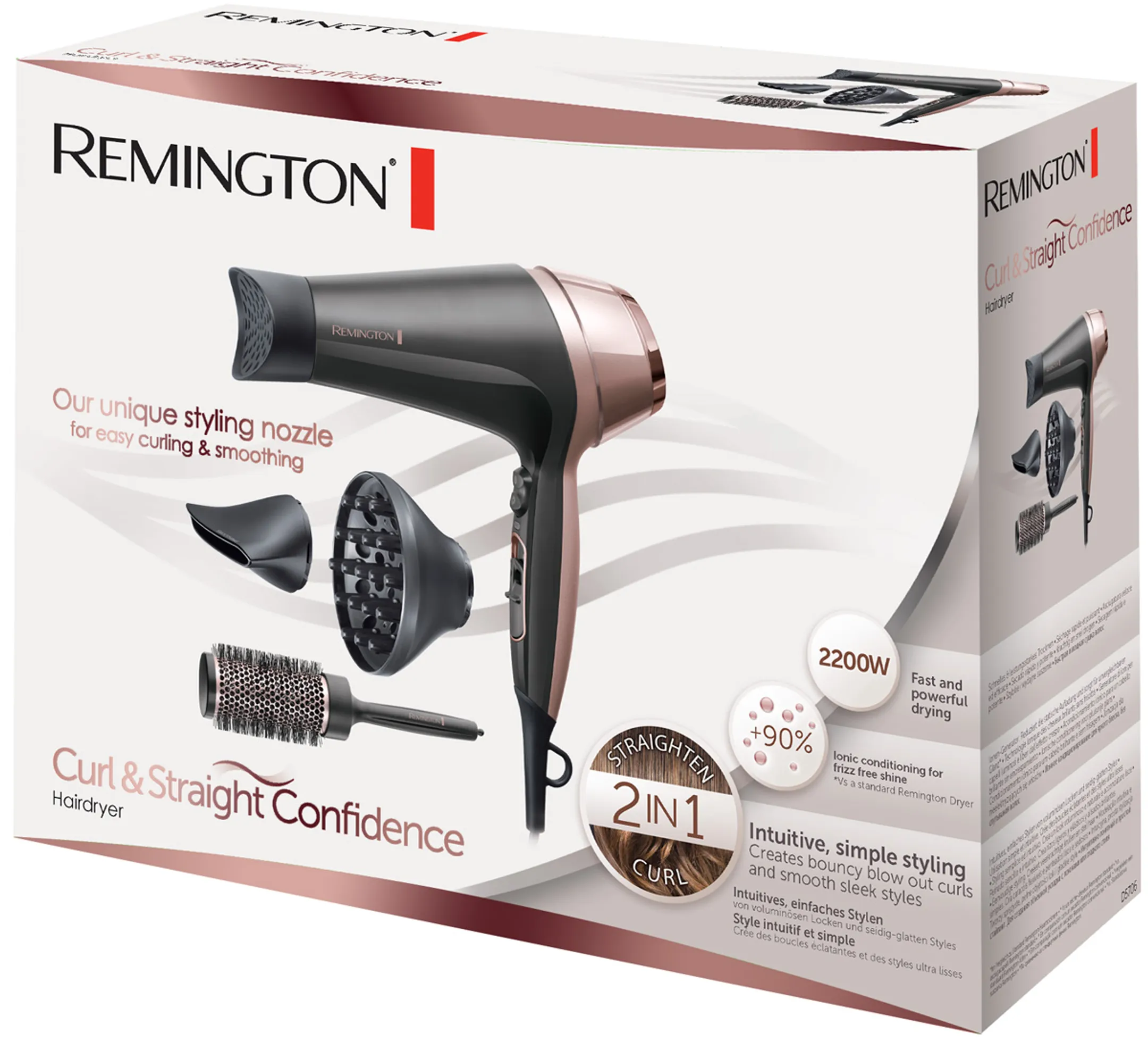 Remington Sèche-cheveux Curl & Straight Confidence D5706 image