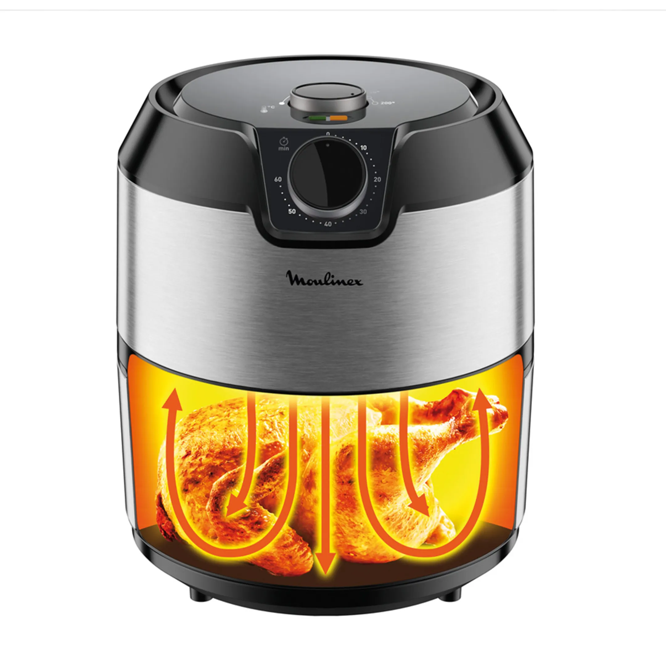 Moulinex Airfryer Easy Fry Classic + Inox EZ201D10 image