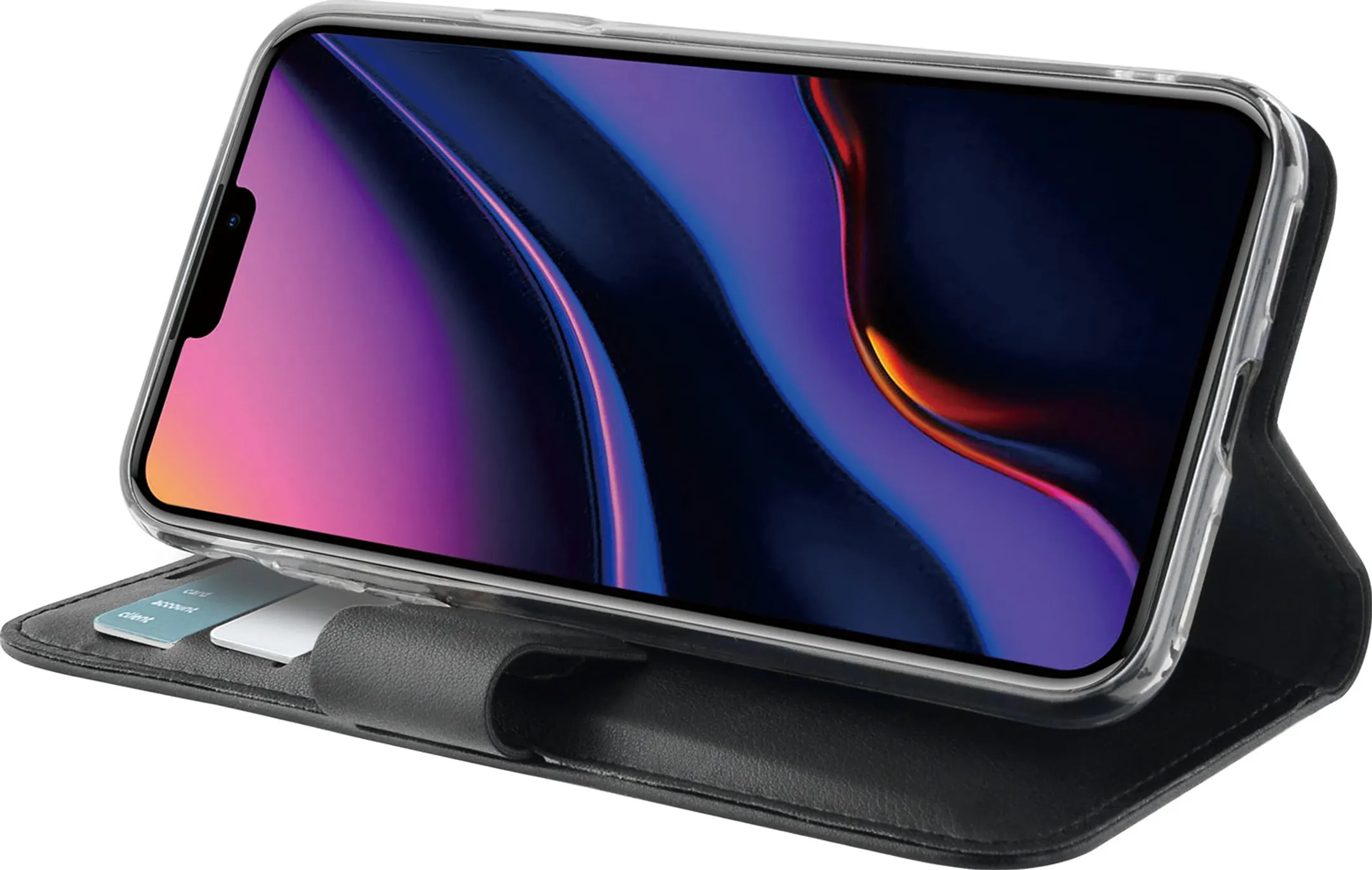 Azuri Étui portefeuille pour iPhone 11 Pro - Noir image