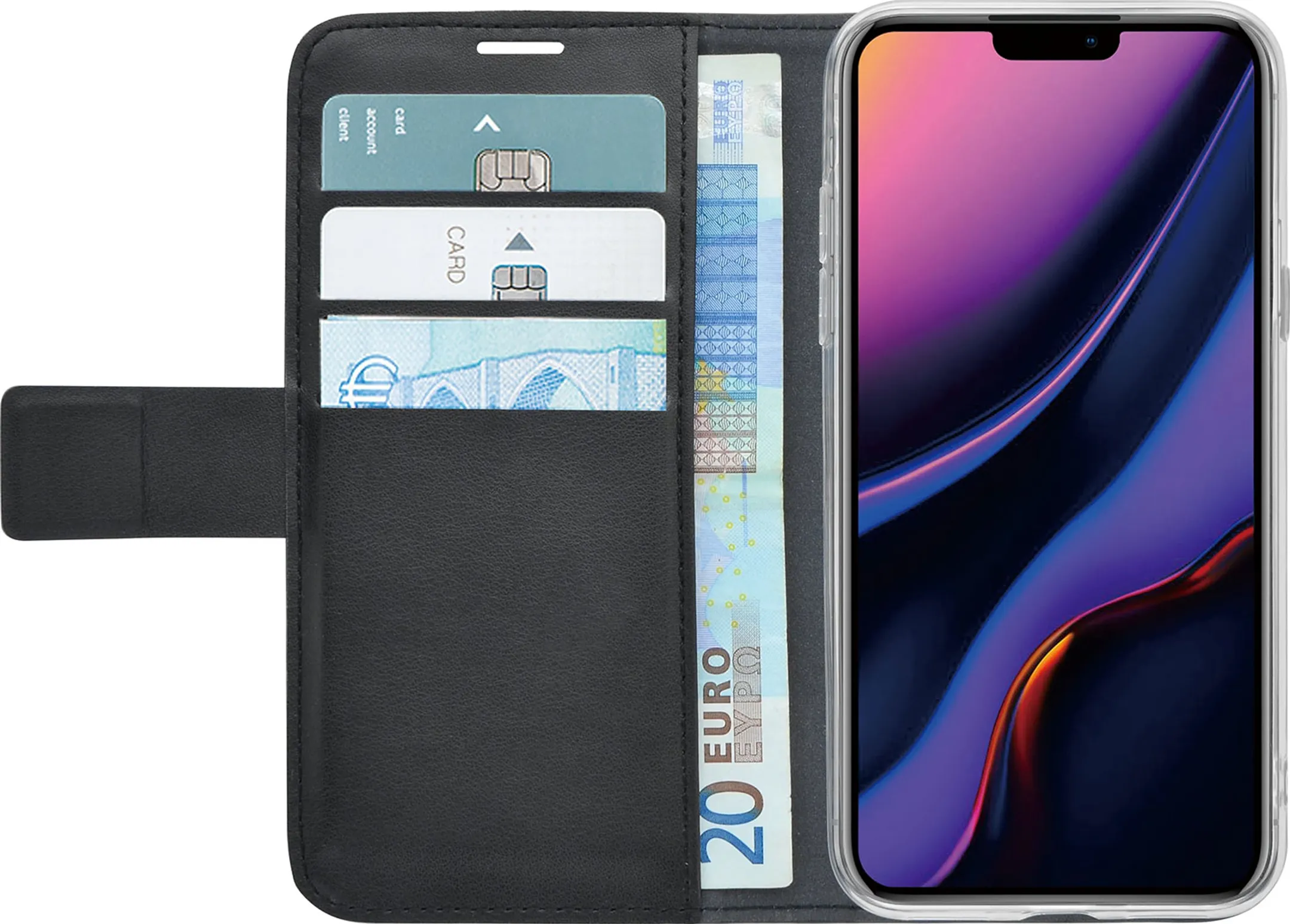 Azuri Étui portefeuille pour iPhone 11 Pro - Noir image