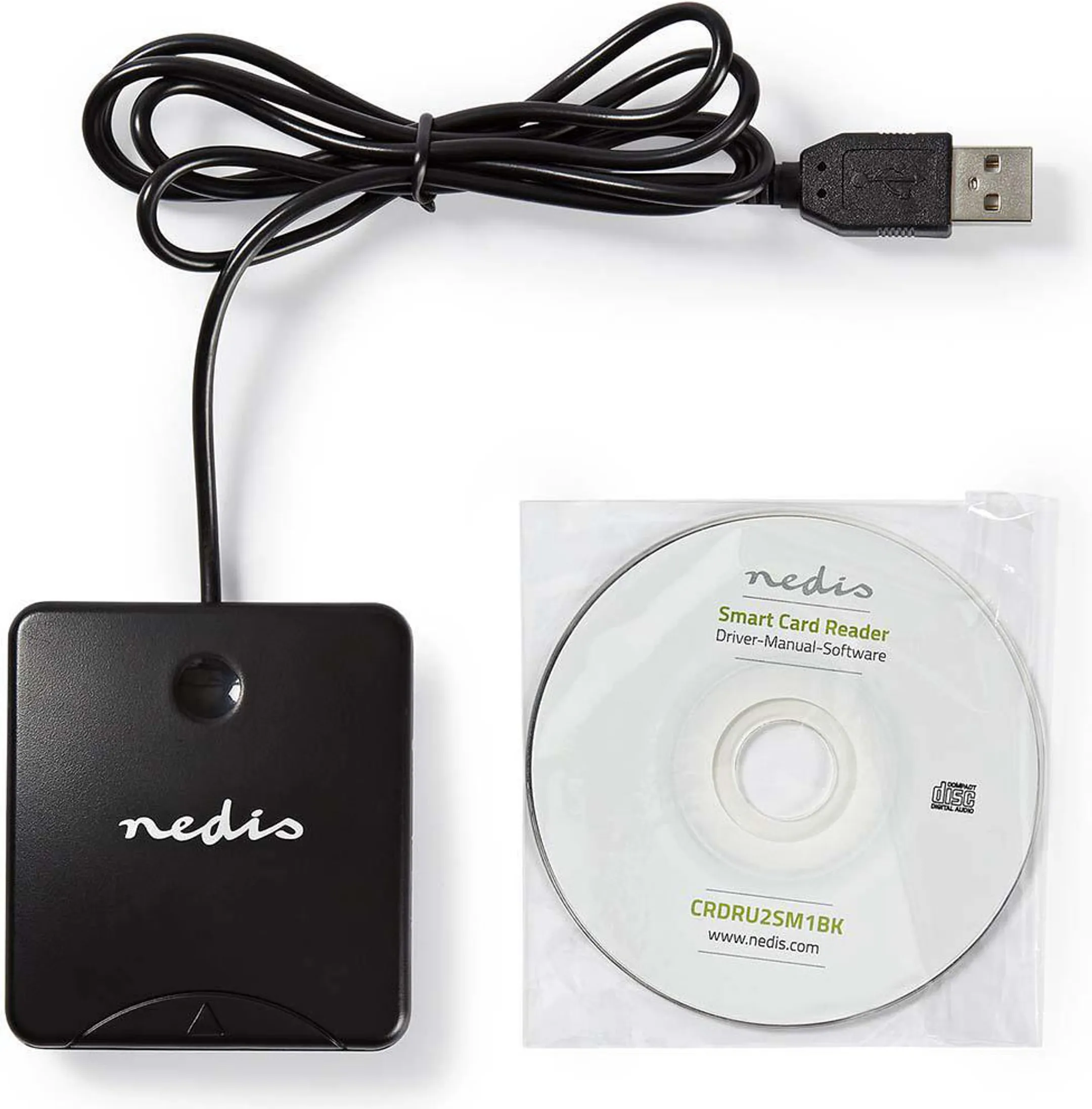 Nedis Lecteur de carte Smart Card - CRDRU2SM1BK image