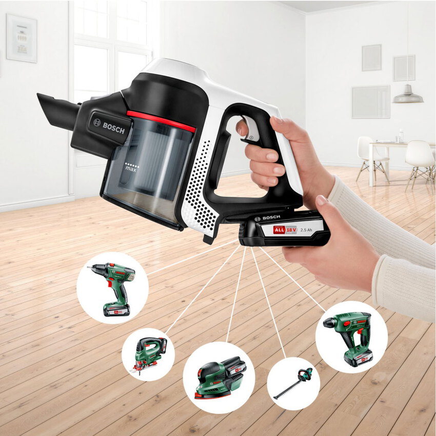 Bosch Steelstofzuiger Unlimited BCS612W Krëfel de beste prijzen, service inbegrepen
