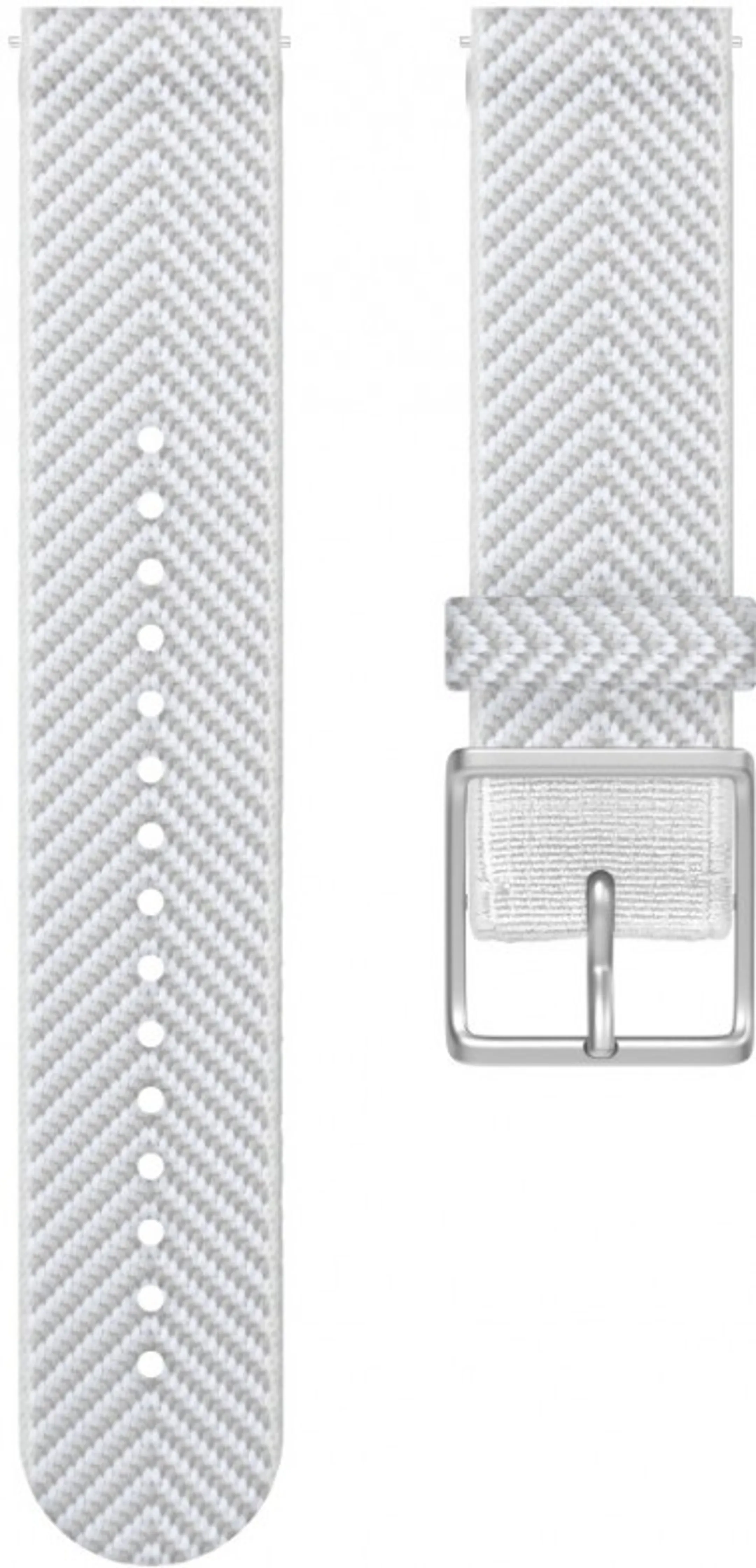 Geweven wrist band 20mm - Wit - S/M