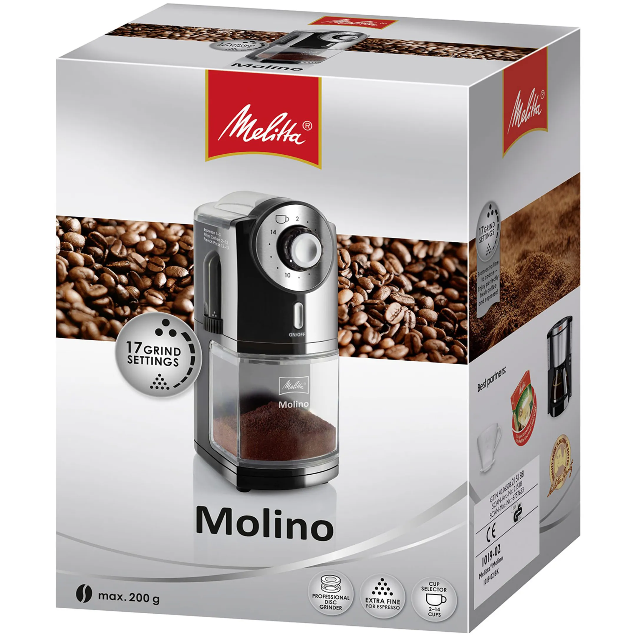 Melitta Koffiemolen Molino zwart image