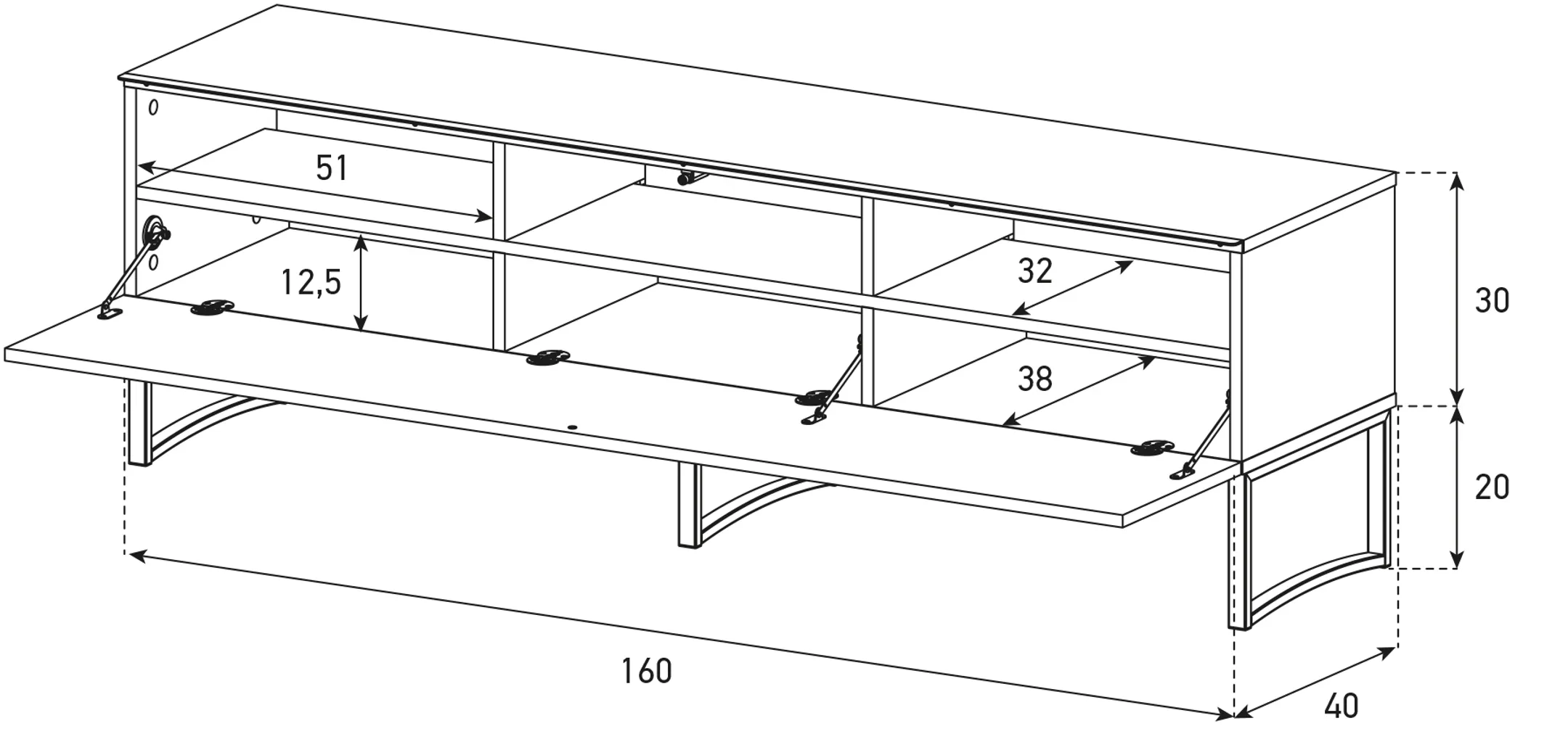 Sonorous Meuble TV SEL 1600 - Blanc image