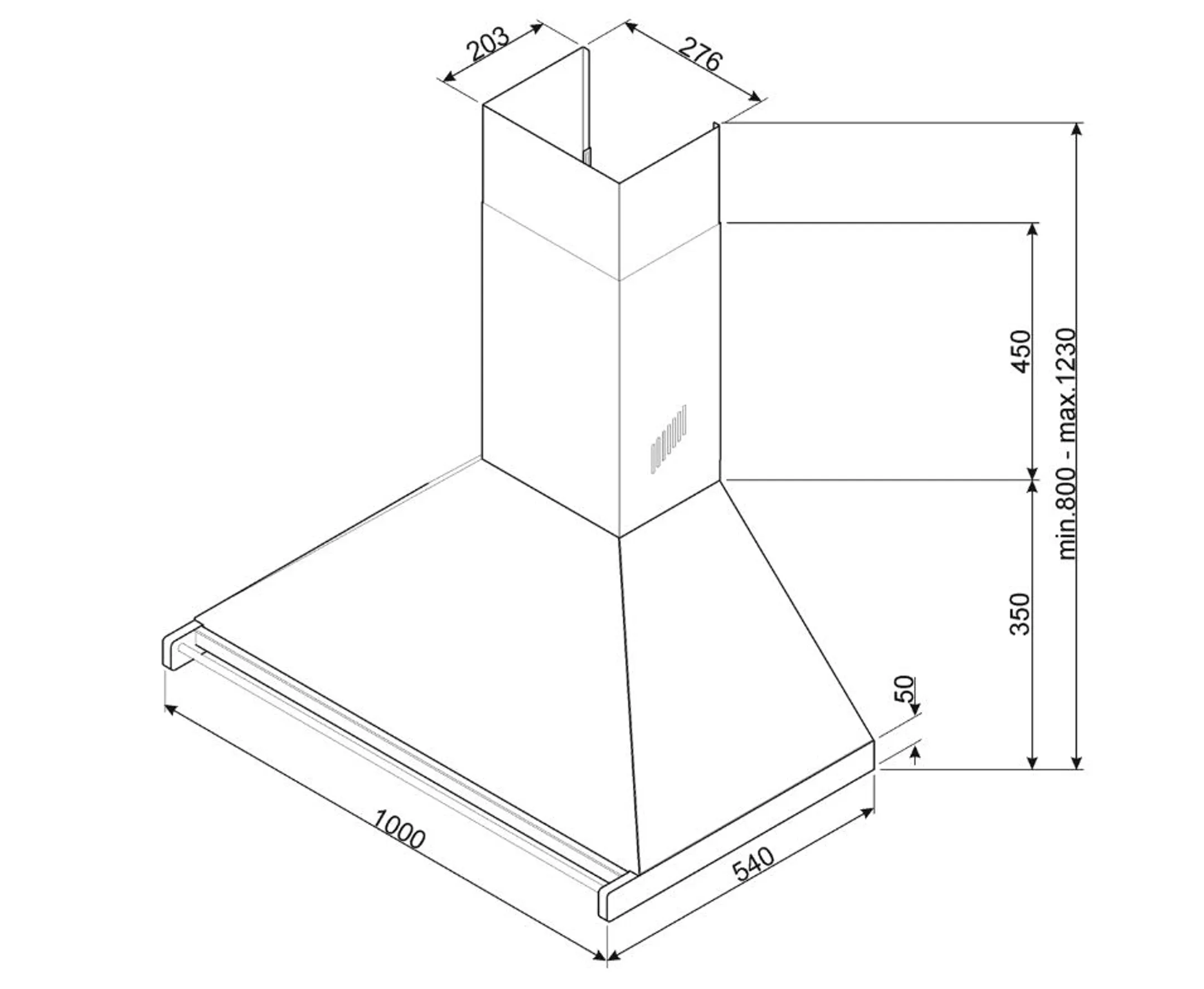 Smeg Hotte décorative KD100HXE image