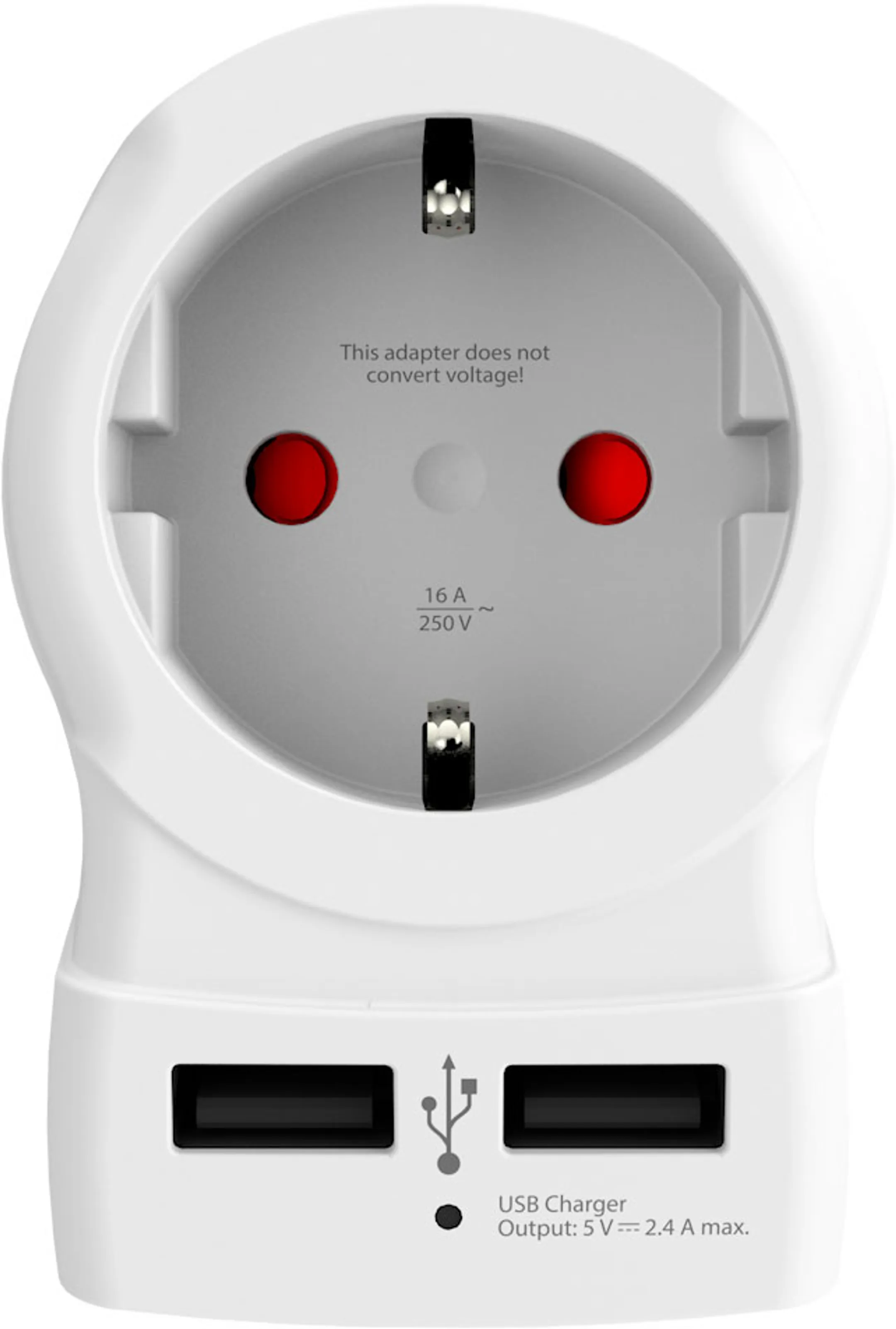 Europese reisstekker met VS-aansluiting + 2 USB-poorten