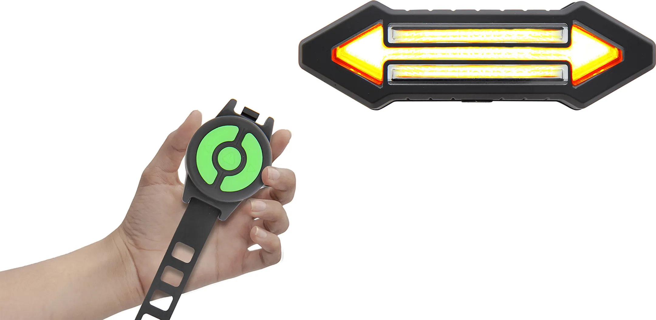 Éclairage LED directionnelle pour vélo avec télécommande