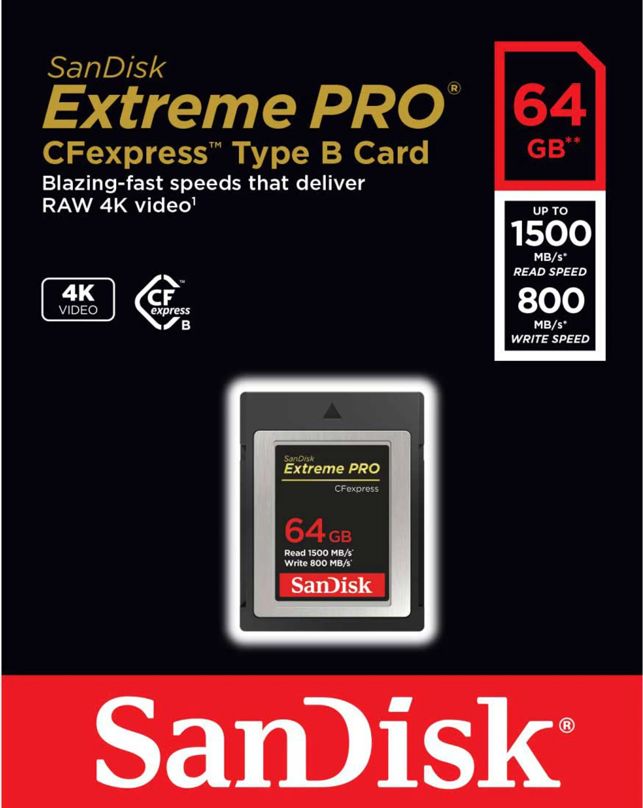 Sandisk Extreme PRO® CFexpress® Type B - 64 Go image