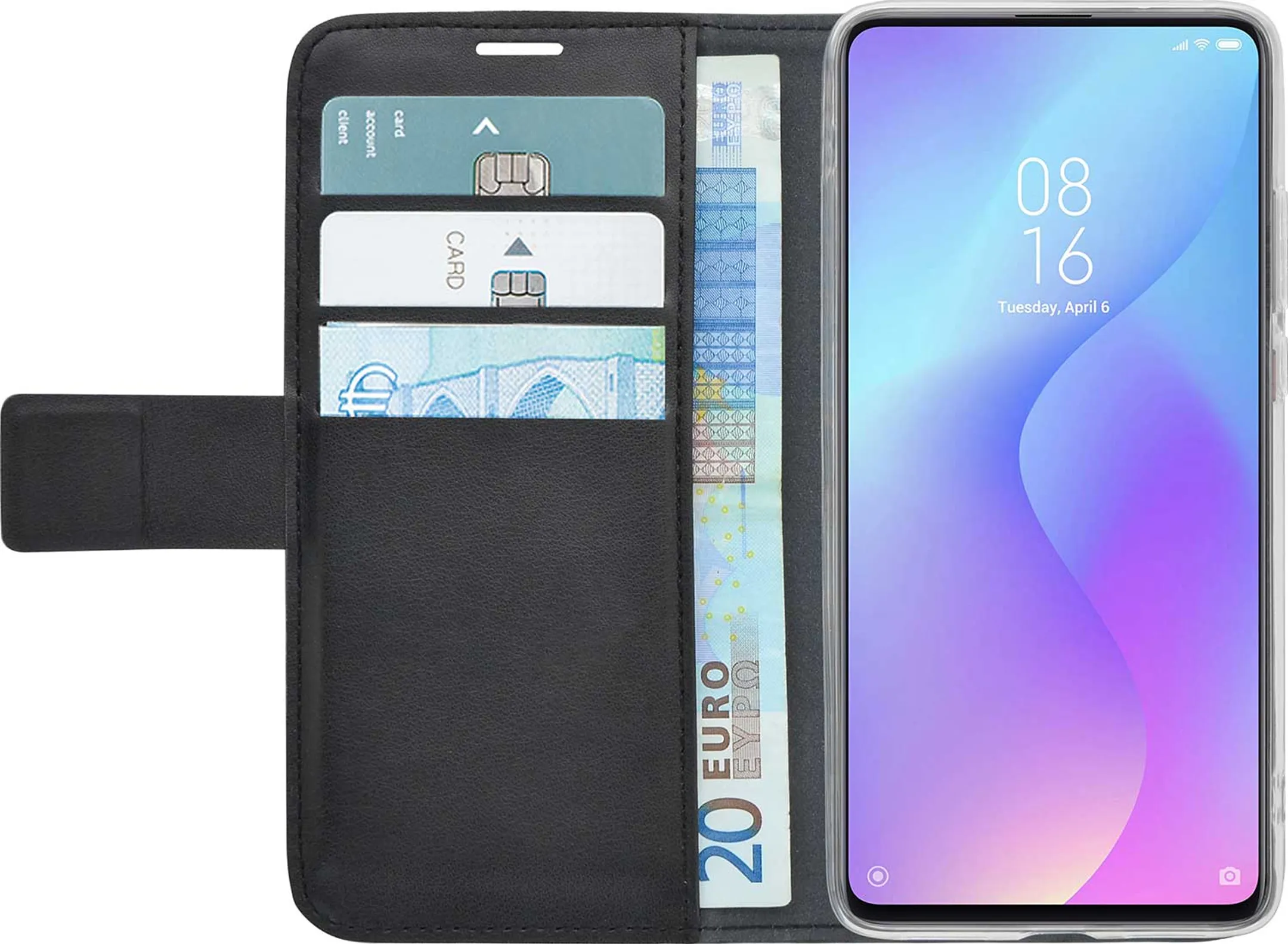 Étui portefeuille pour Mi 9T - Noir