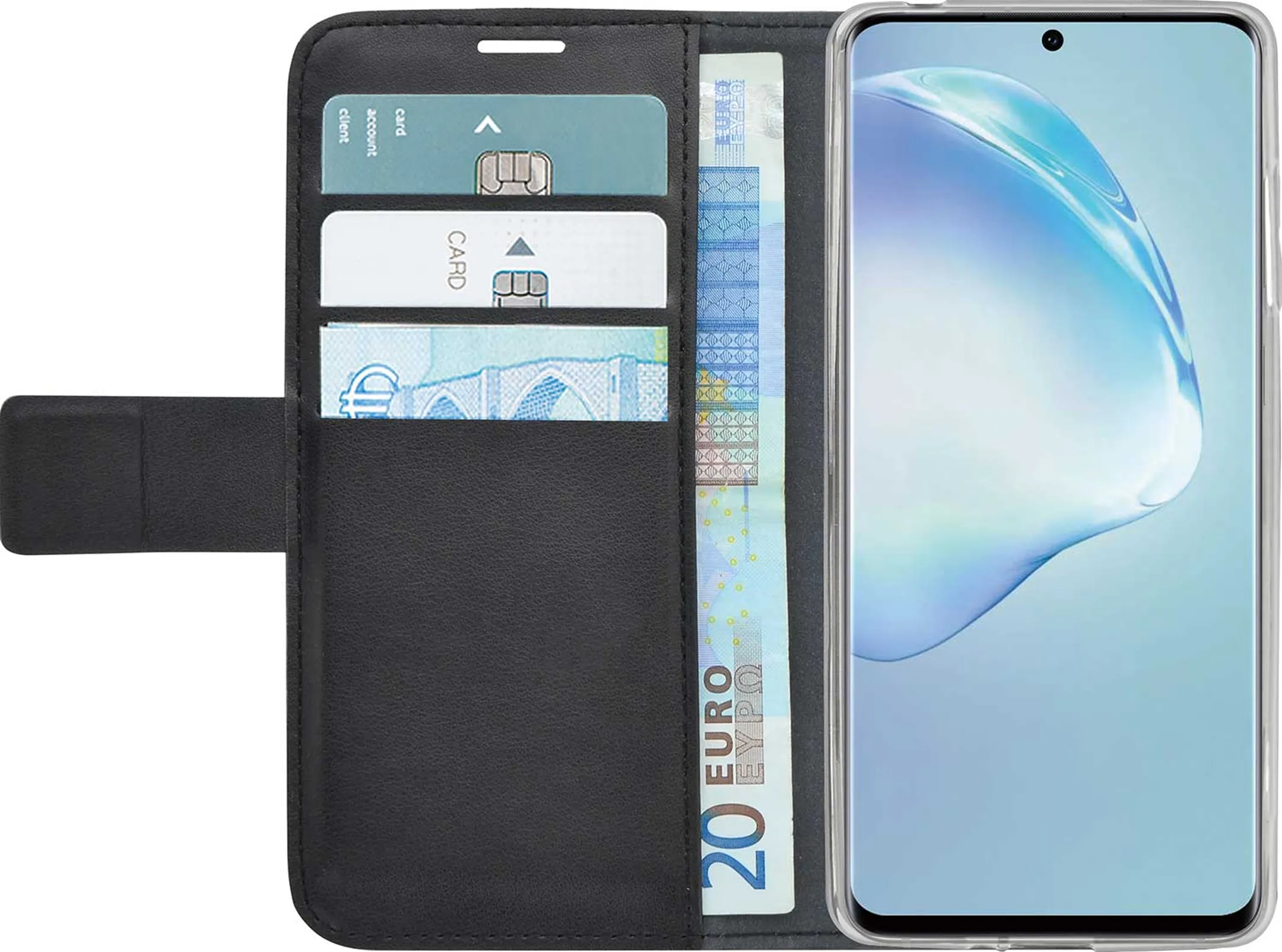 Azuri Étui portefeuille pour Galaxy S20+ - Noir image