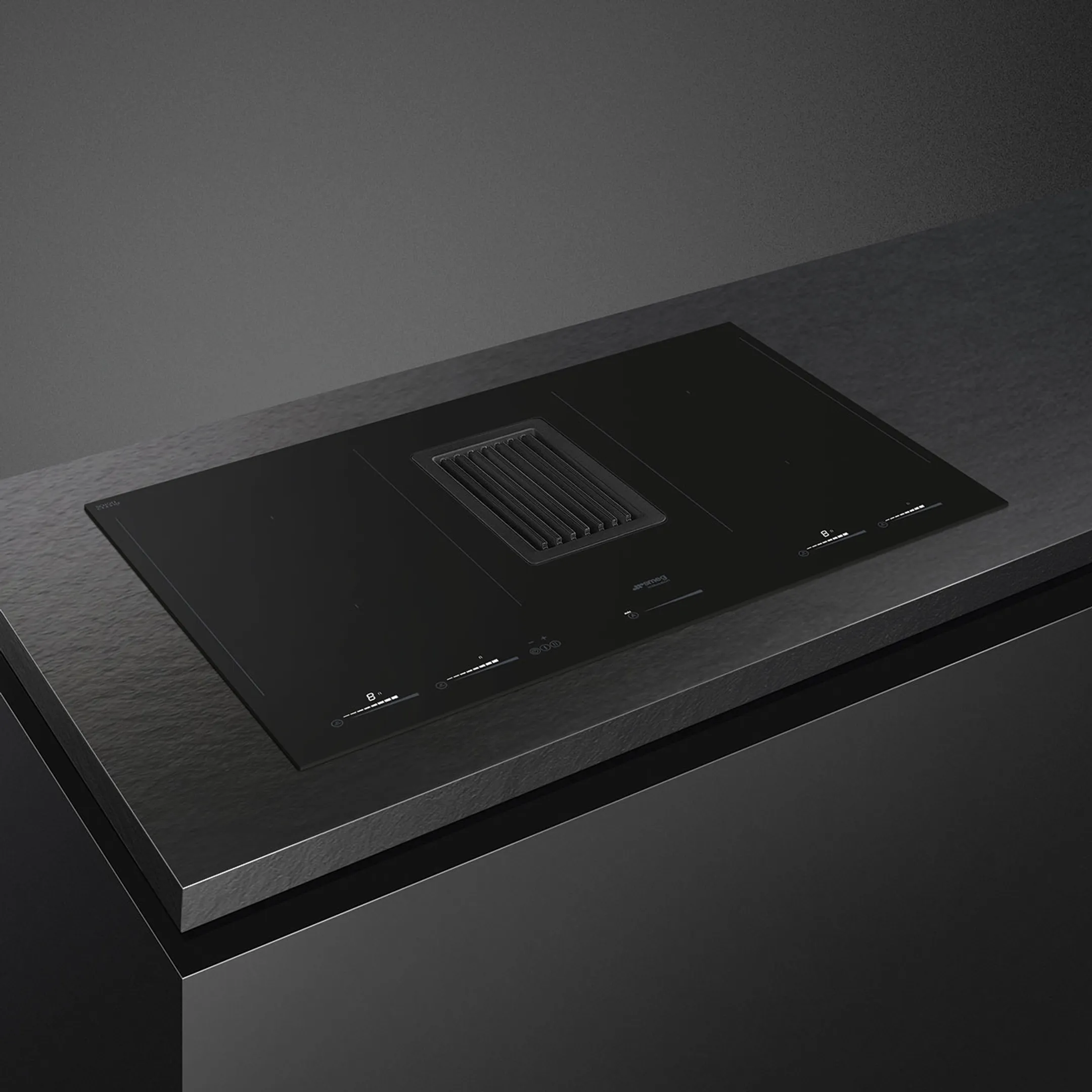 Smeg Taque avec hotte intégrée HOBD682D image