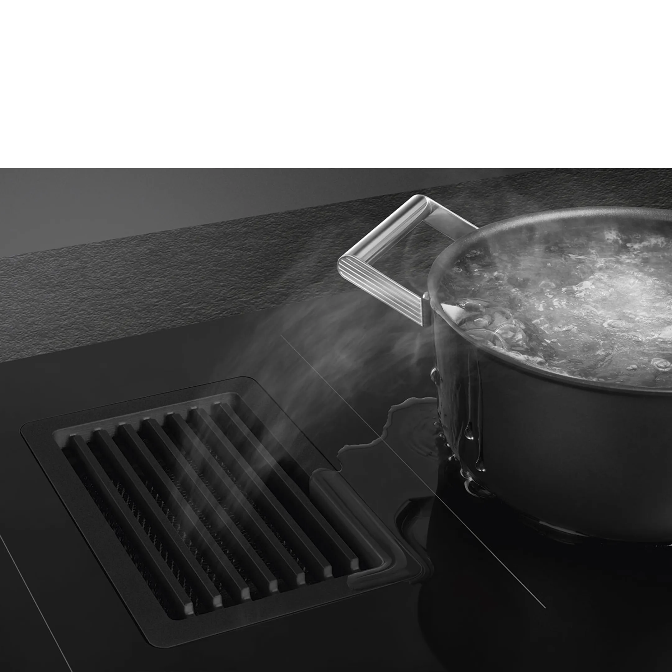 Smeg Taque avec hotte intégrée HOBD682D image
