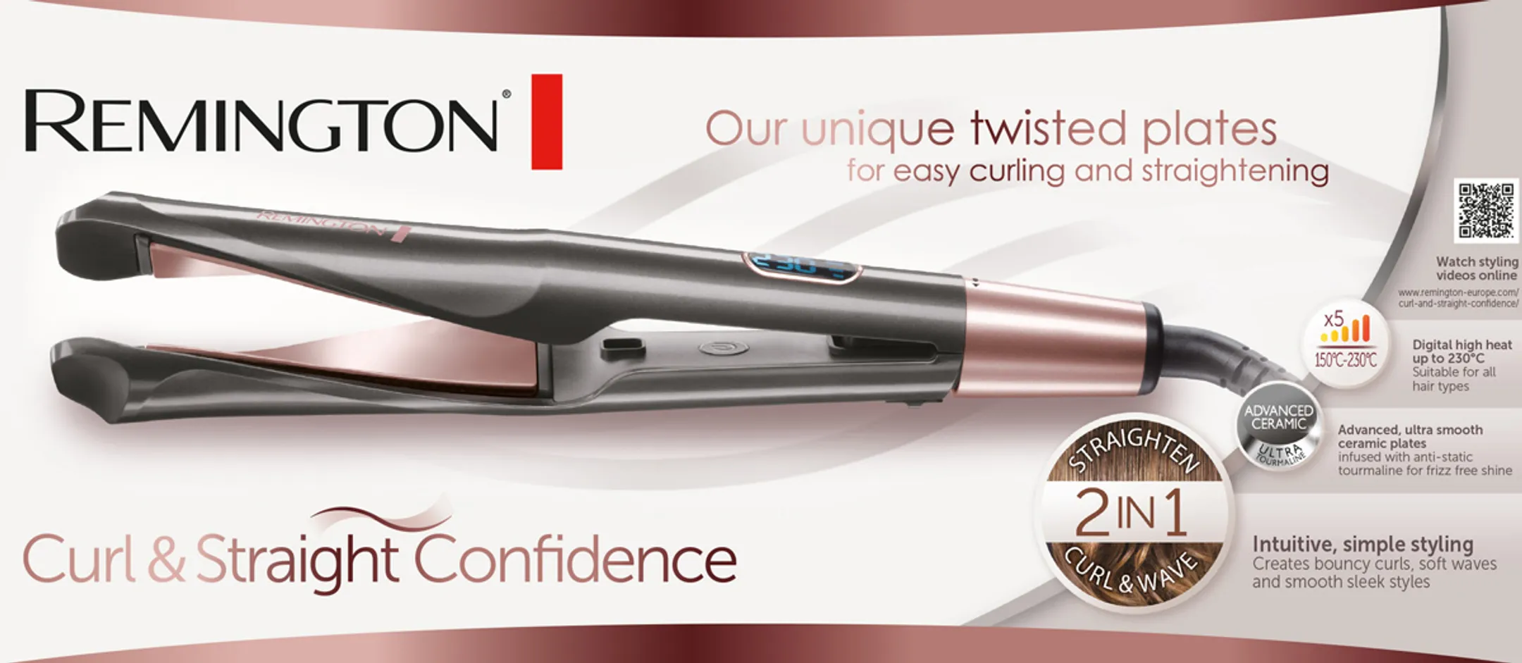Remington Lisseur Curl & Straight Confidence S6606 image