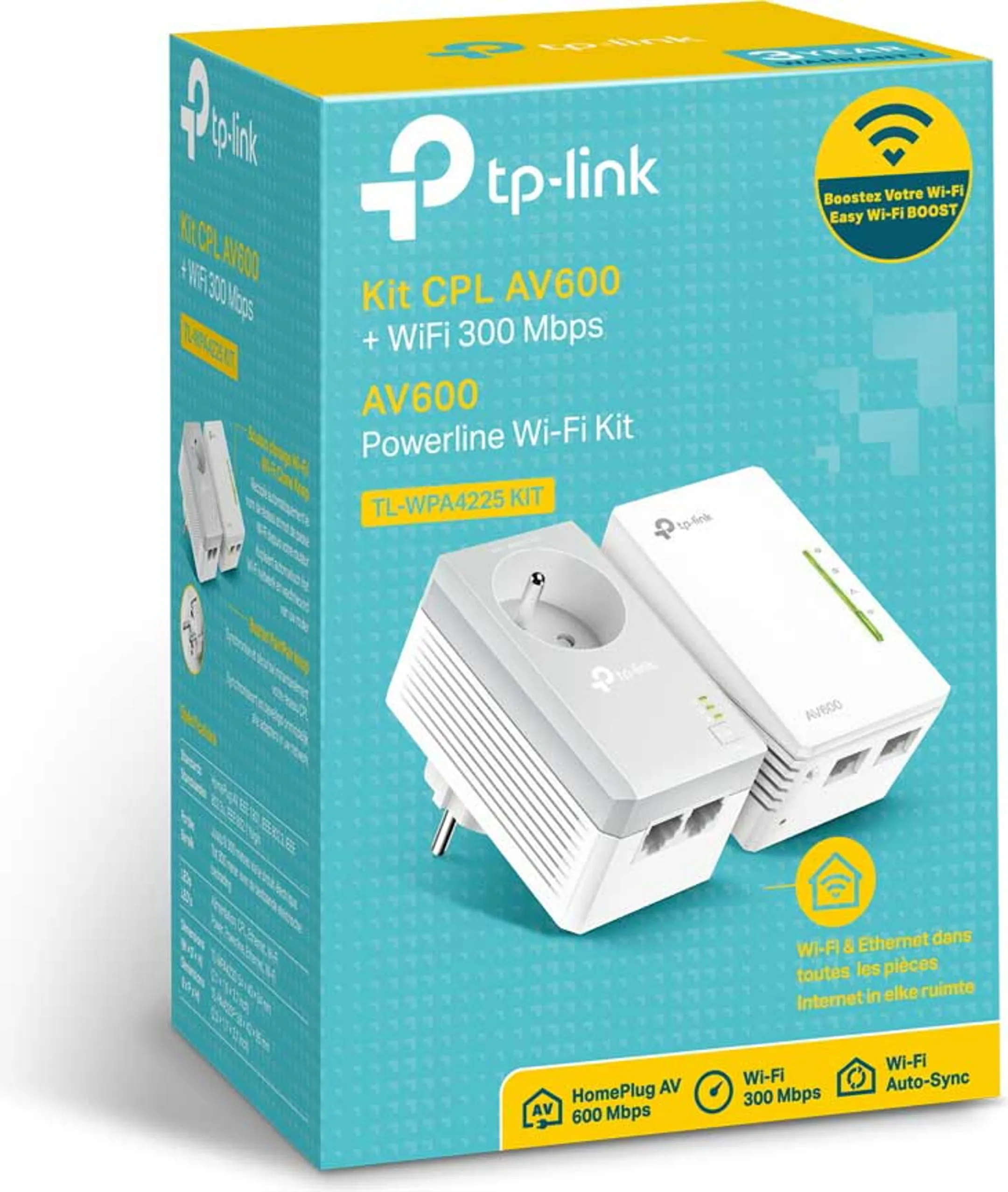 TP Link Kit CPL AV600 Wi-Fi - TL-WPA4225KIT image