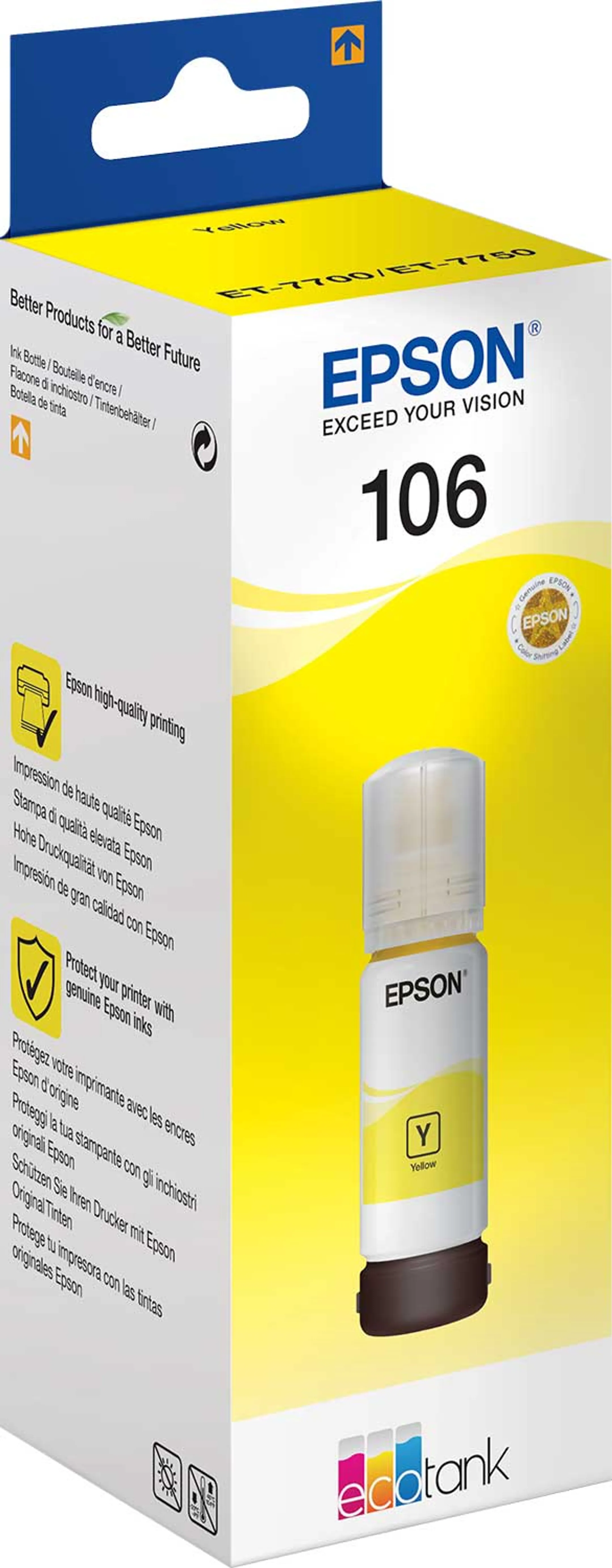 Epson 106 EcoTank Yellow inktflesje - 70 ml. image