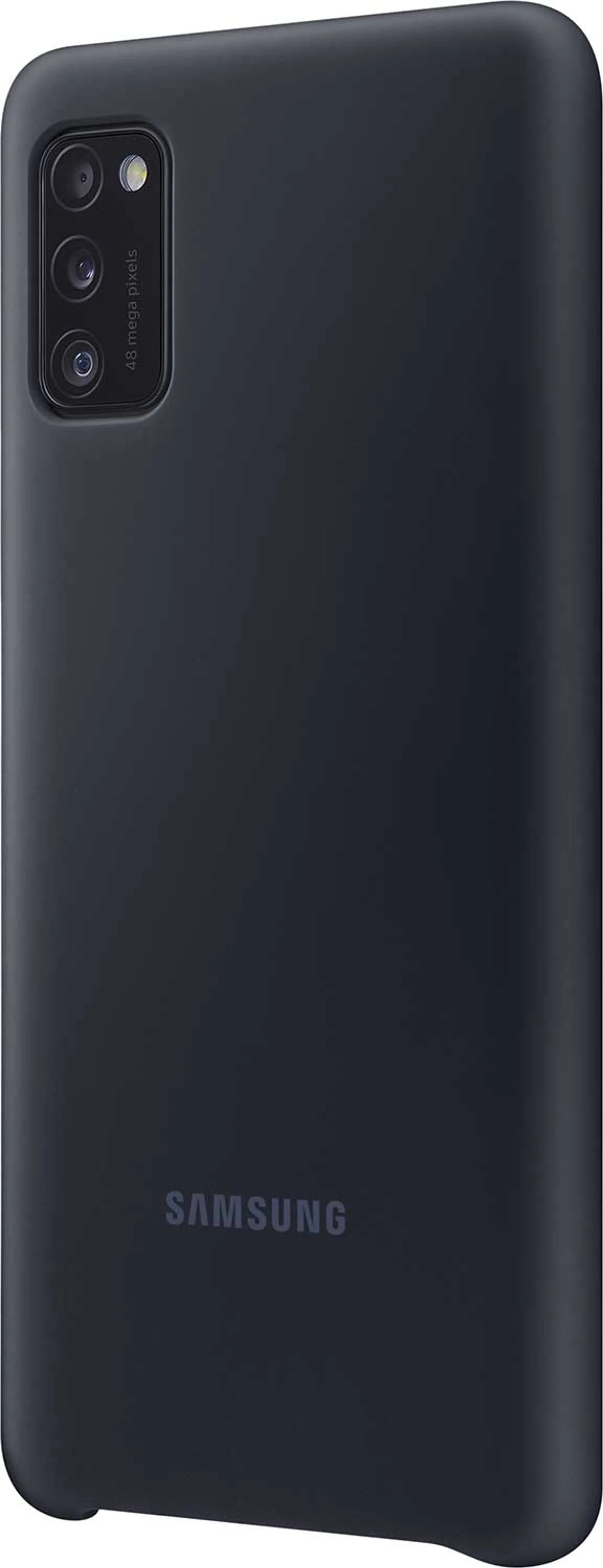 Siliconen backcover voor Galaxy A41 - Zwart
