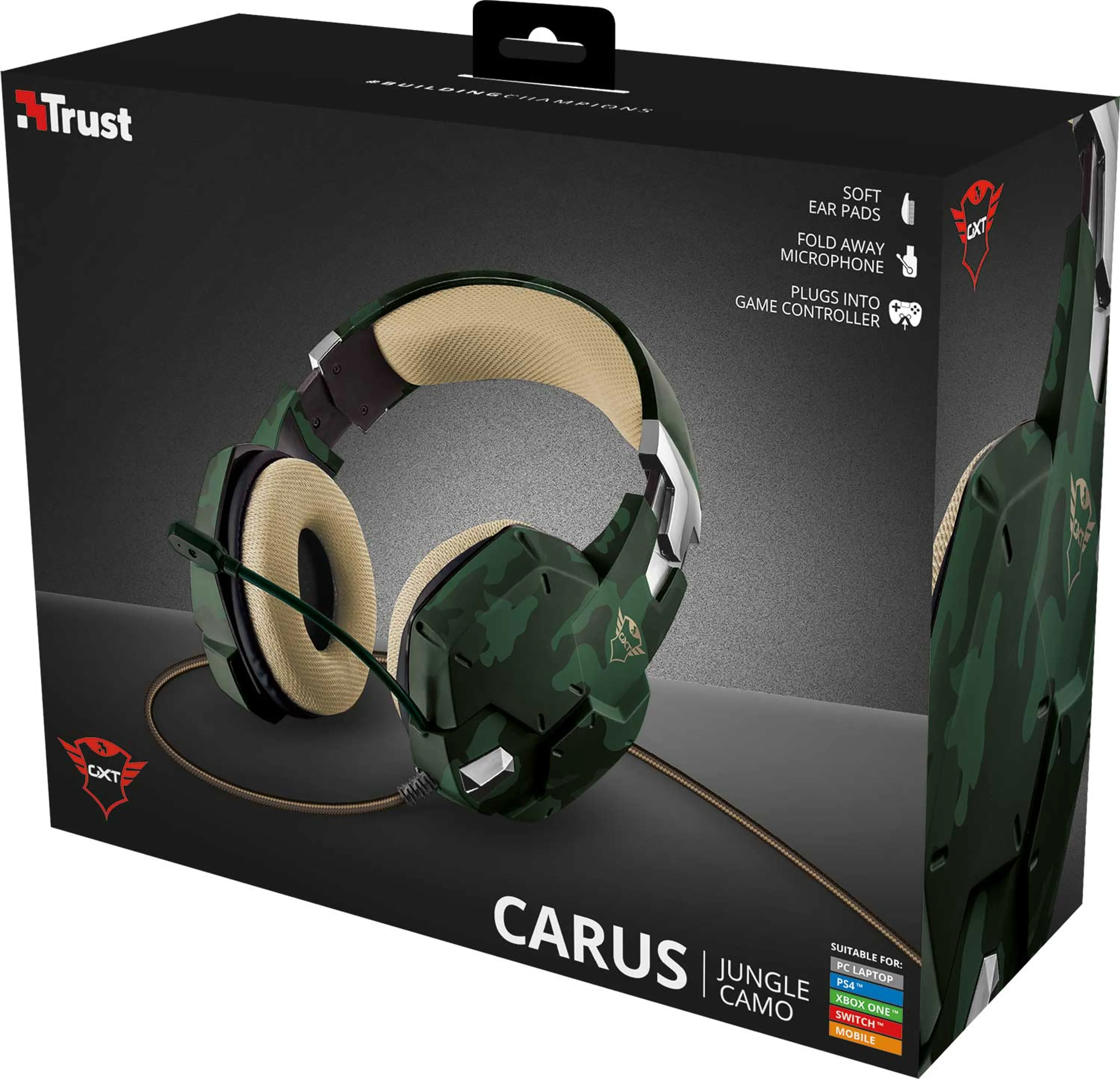 Trust Casque gaming GXT 322C Carus Jungle Camo image