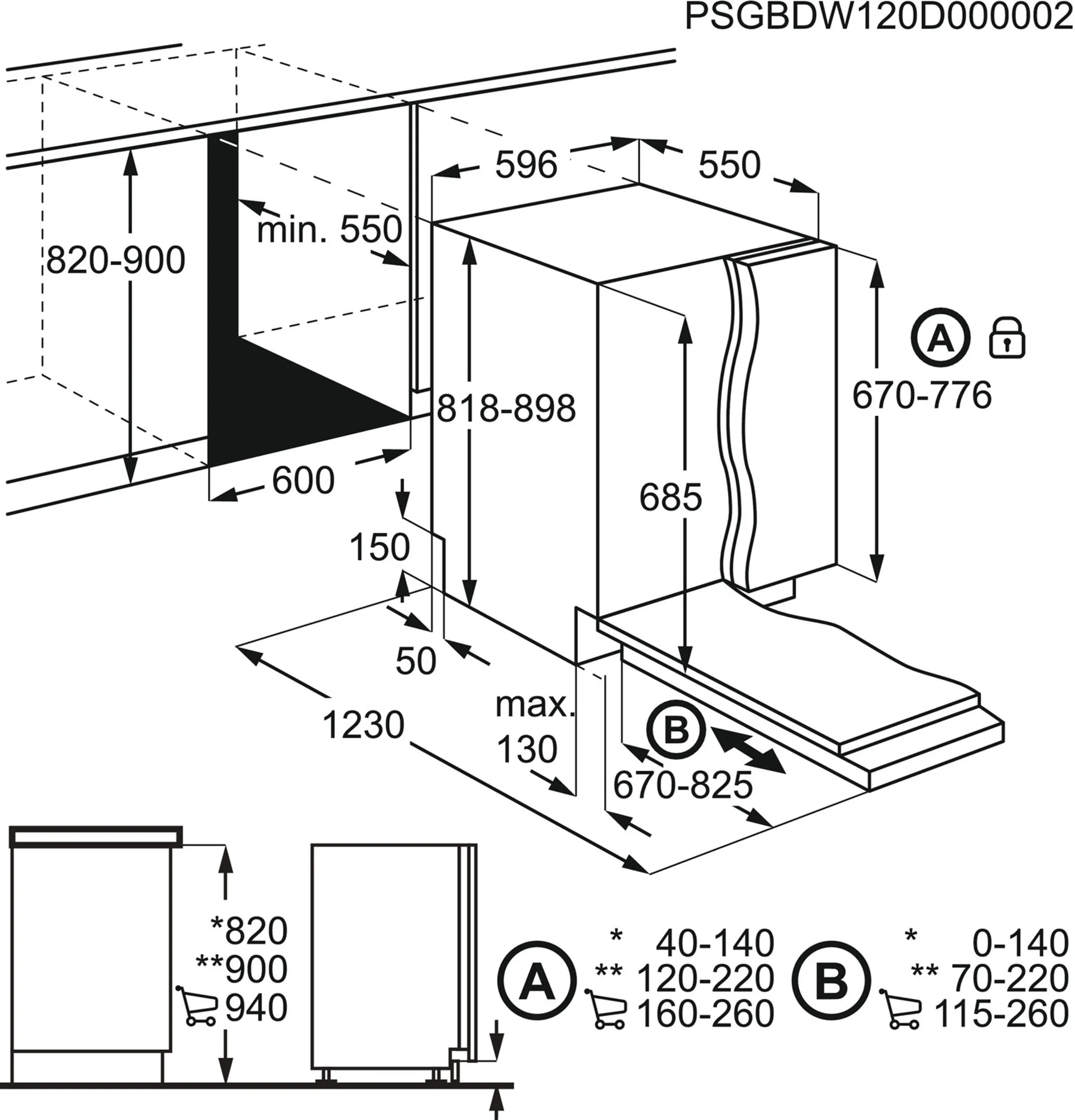 Lave-vaisselle encastrable FSB53627P QuickSelect