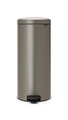 Brabantia newIcon poubelle à pédale 30 L avec seau intérieur synthétique - Platinum
