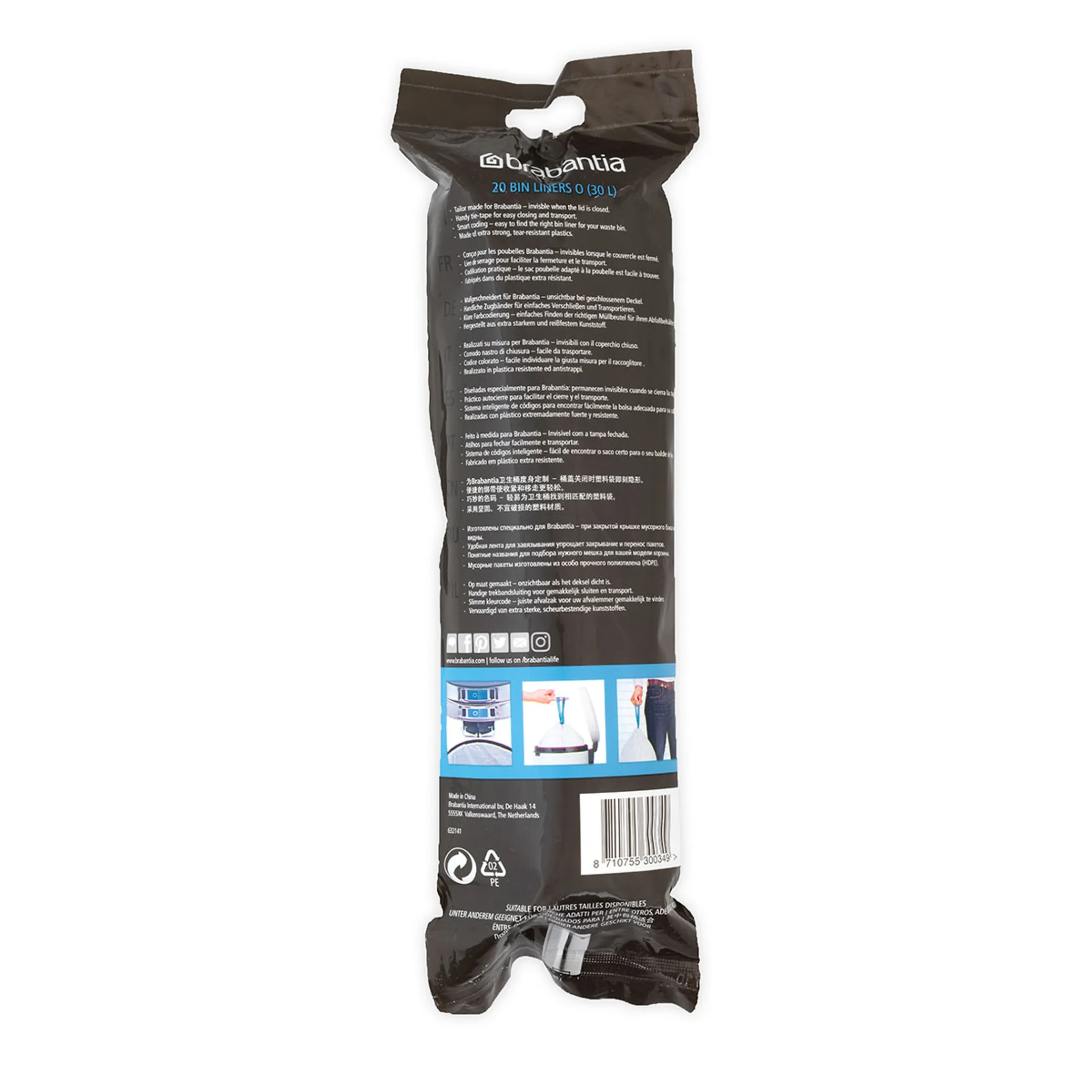 Brabantia PerfectFit afvalzakken met trekbandsluiting, rol 30L image