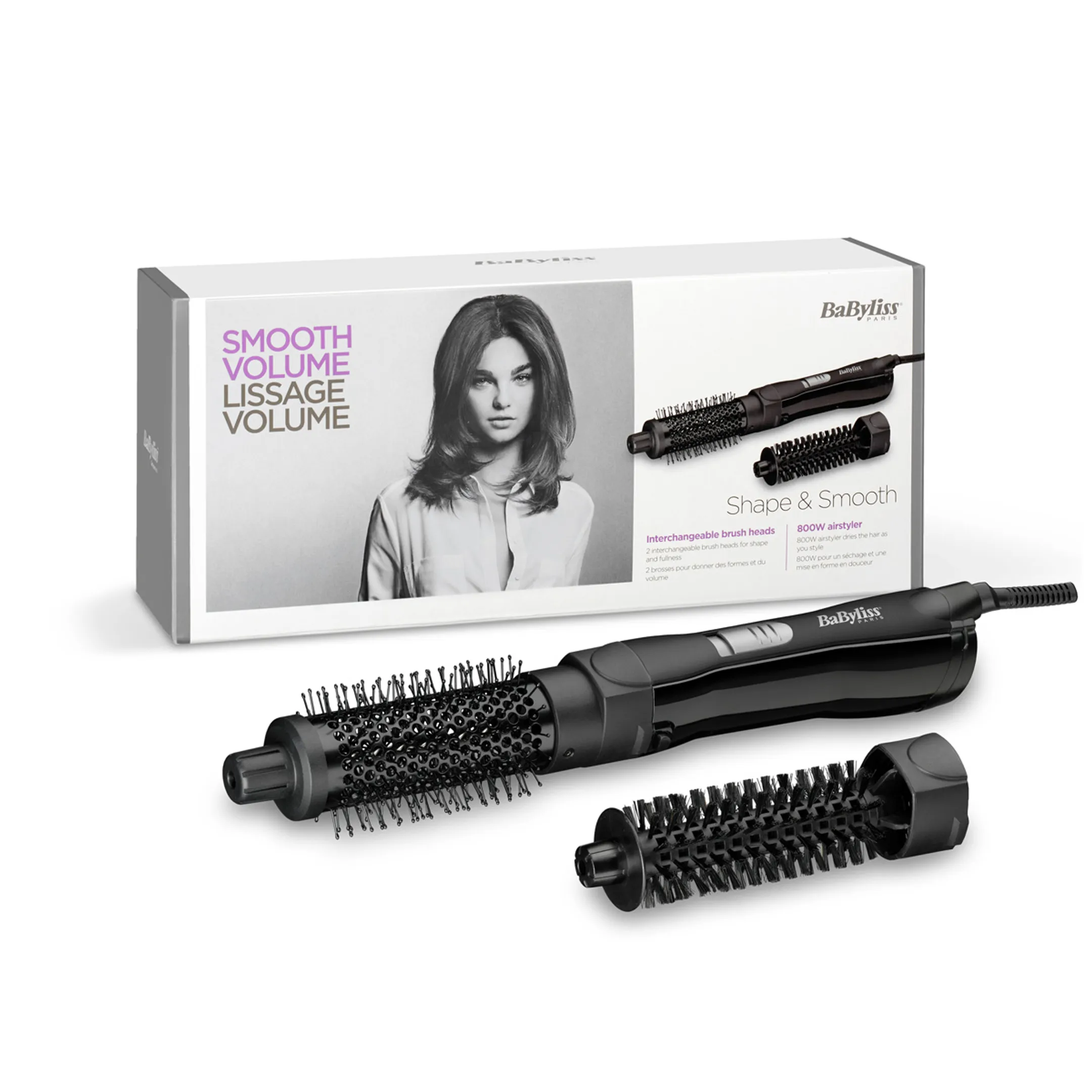 Babyliss Warme luchtborstel Shape & Smooth AS82E image