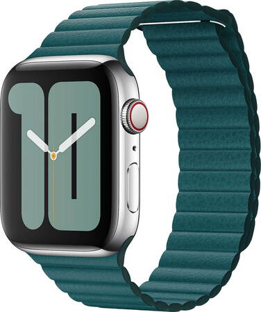 Apple Leren bandje - Pauwenblauw (44 mm) - L MXPN2ZM/A