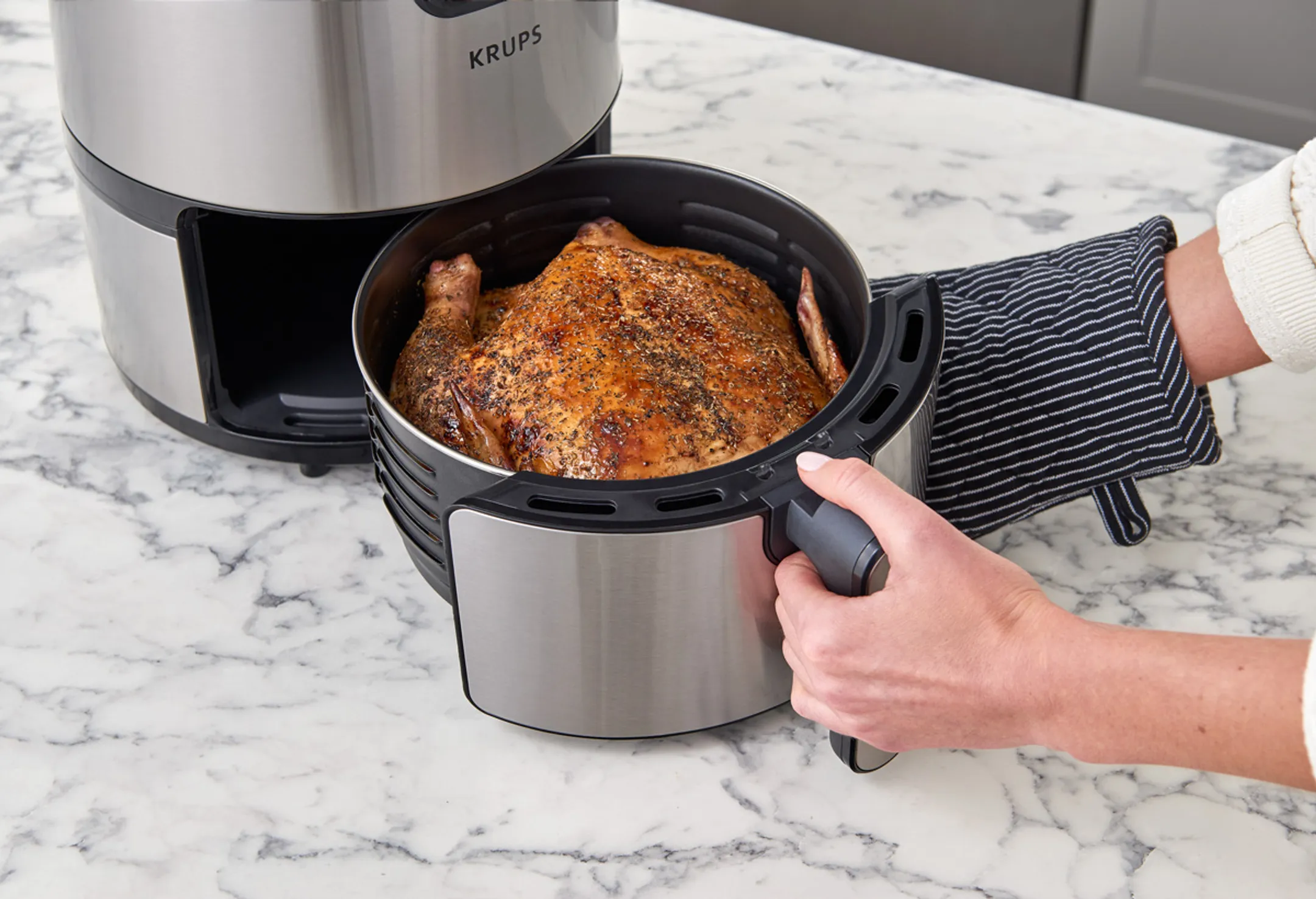 Moulinex Airfryer Easy Fry Classic + Inox EZ201D10 image