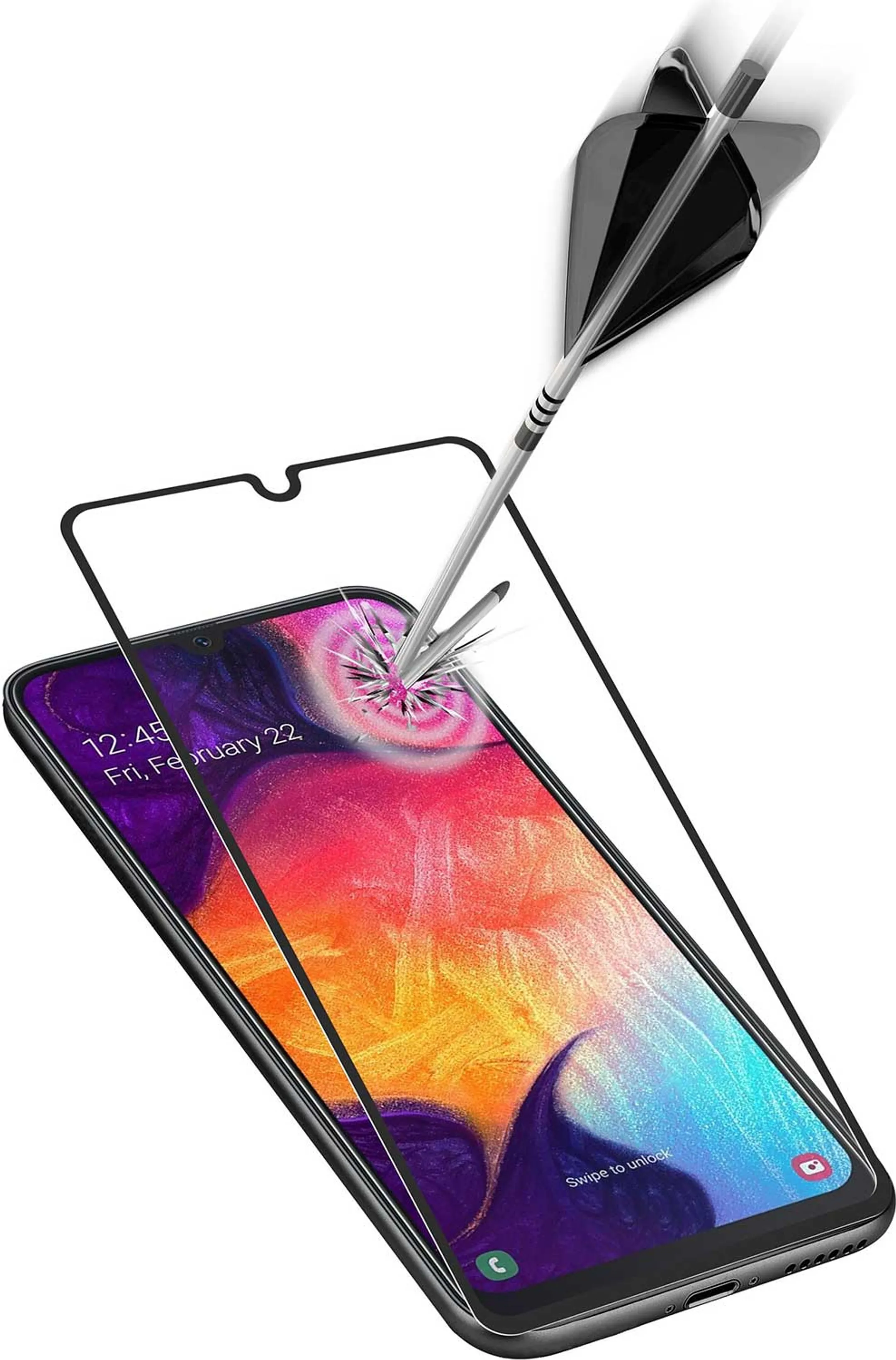 Cellular Line Second Glass Capsule pour Galaxy A41 - Noir image